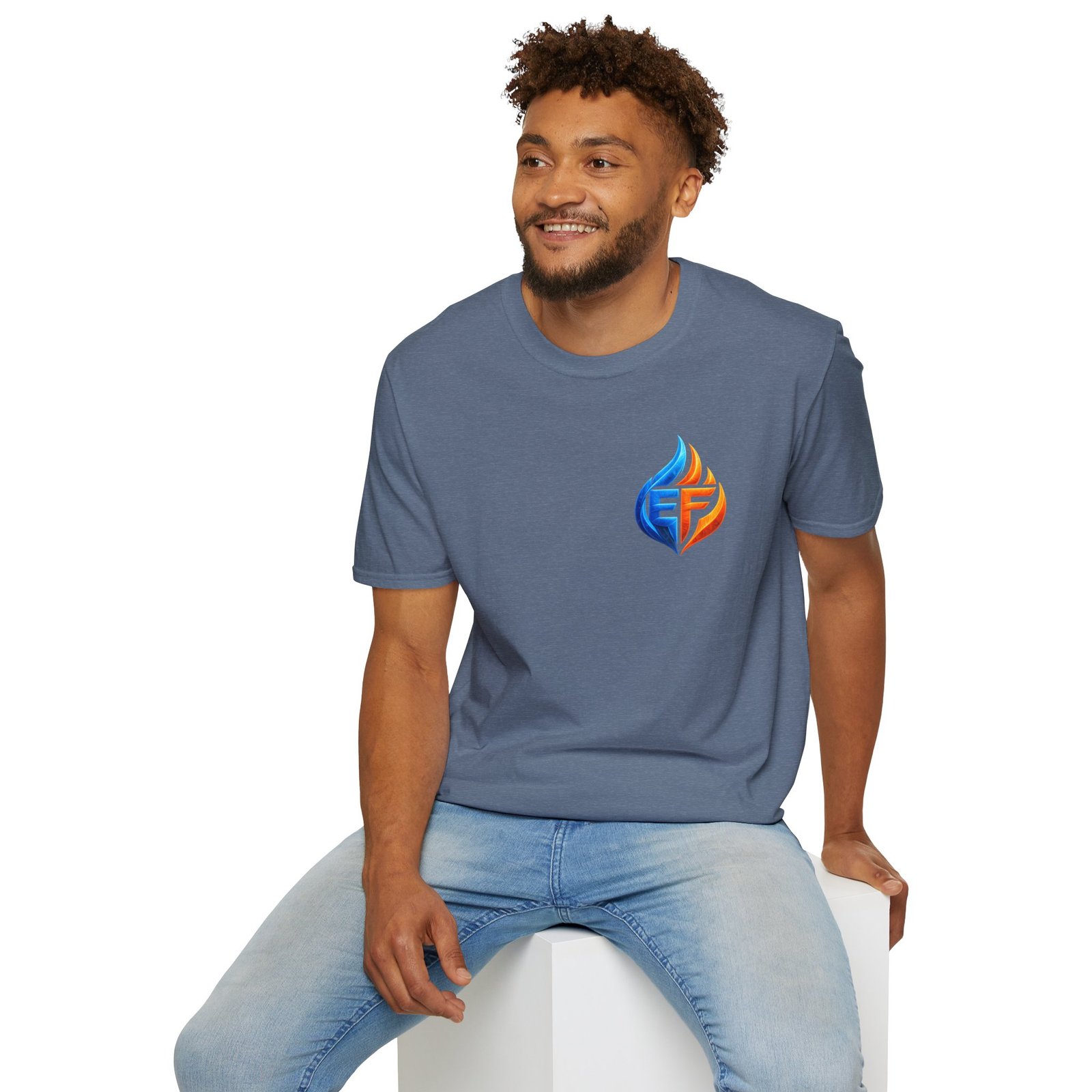 echo flame split fire & ice graphic t shirt echo flame split fire & ice graphic t shirt
