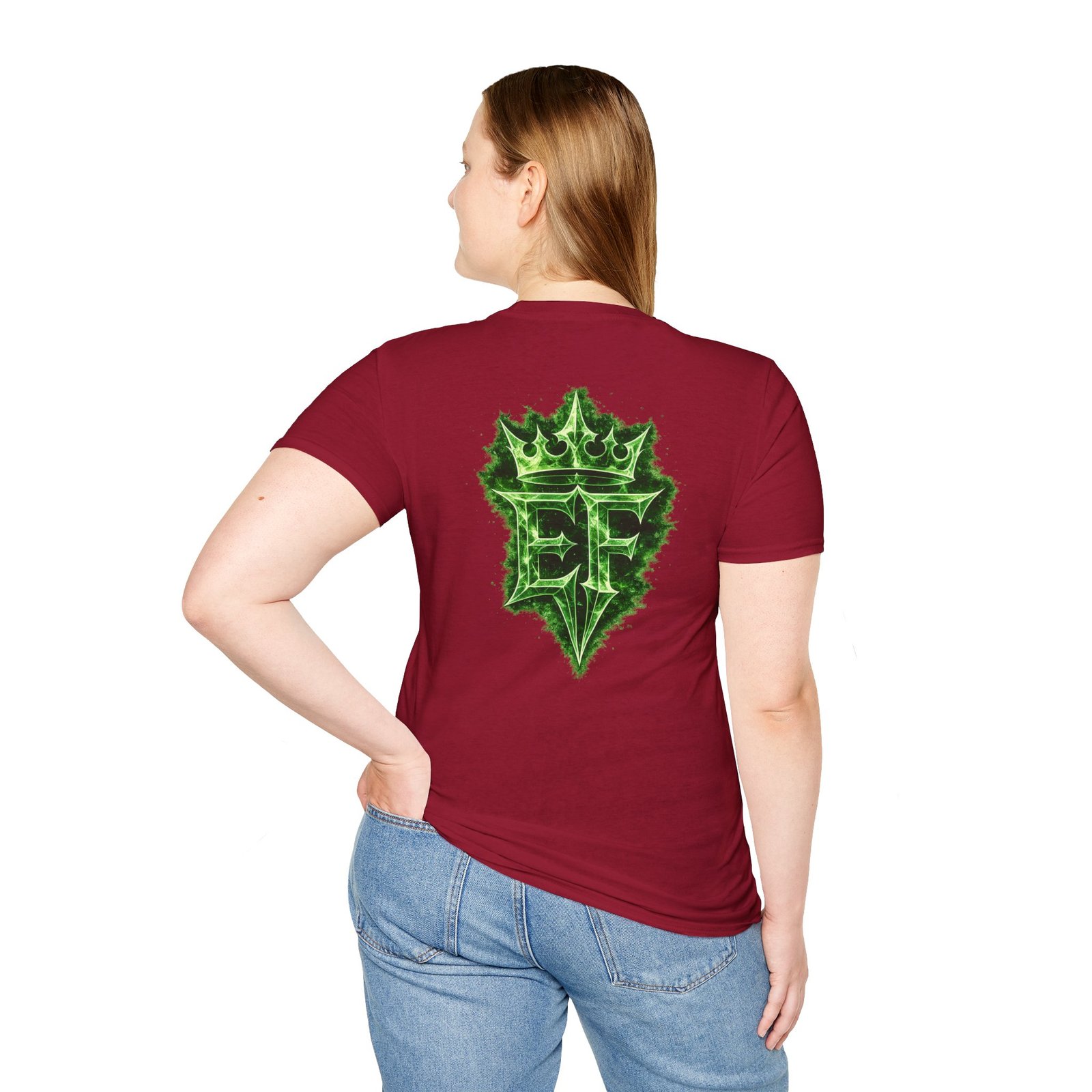echoflame t shirt — emerald flame crown logo tee echoflame t shirt — emerald flame crown logo tee