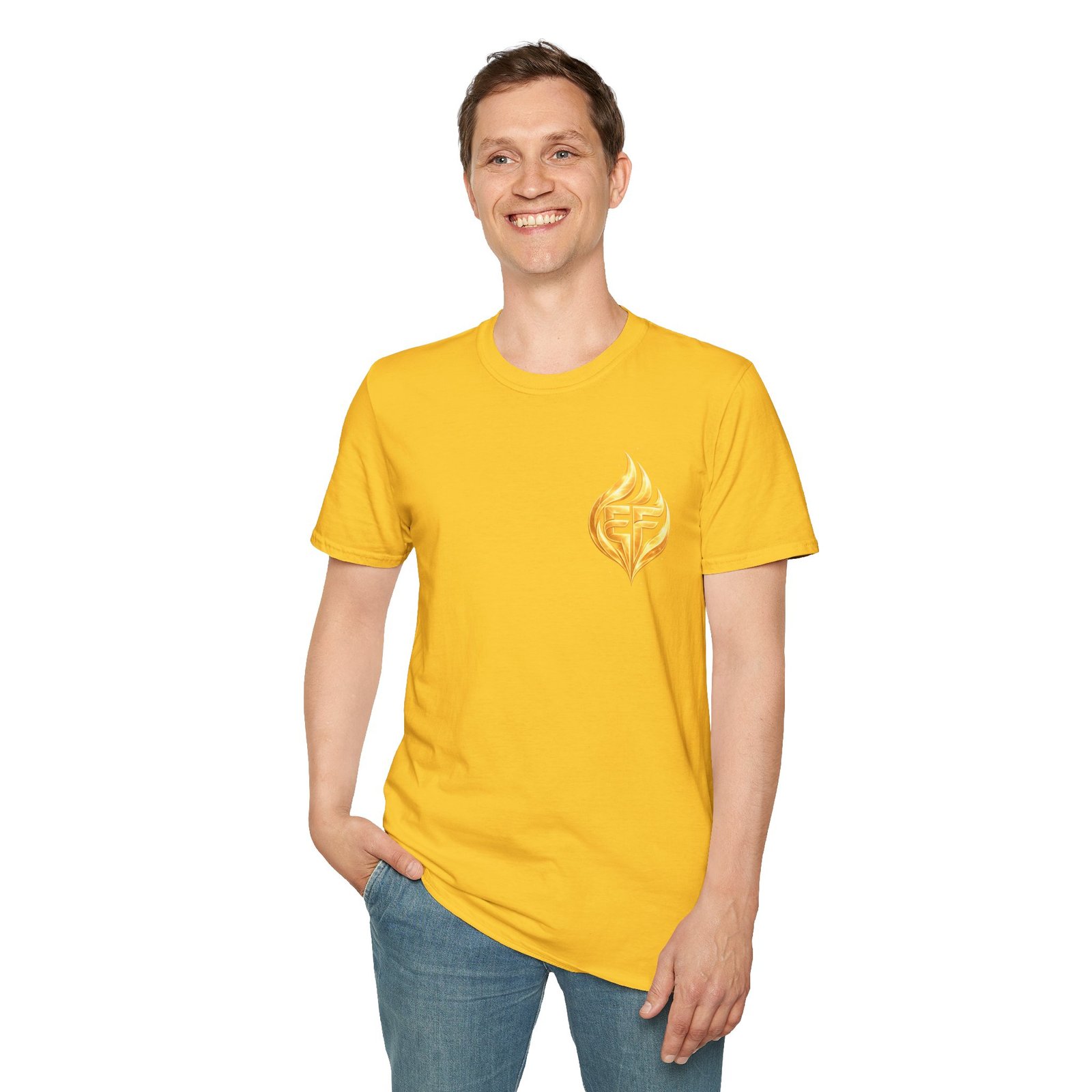 echoflame golden flame ef logo t shirt echoflame golden flame ef logo t shirt
