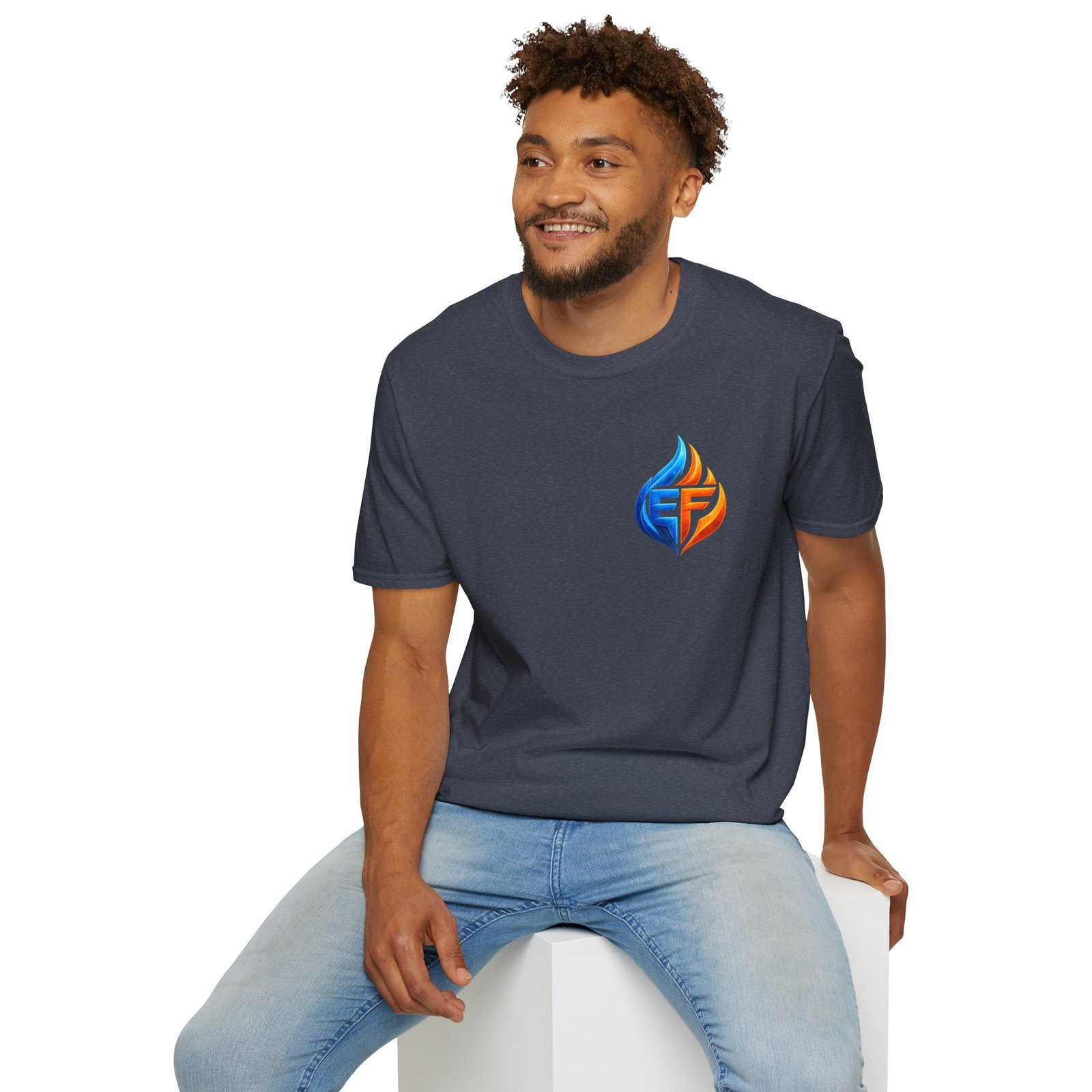 echo flame split fire & ice graphic t shirt echo flame split fire & ice graphic t shirt