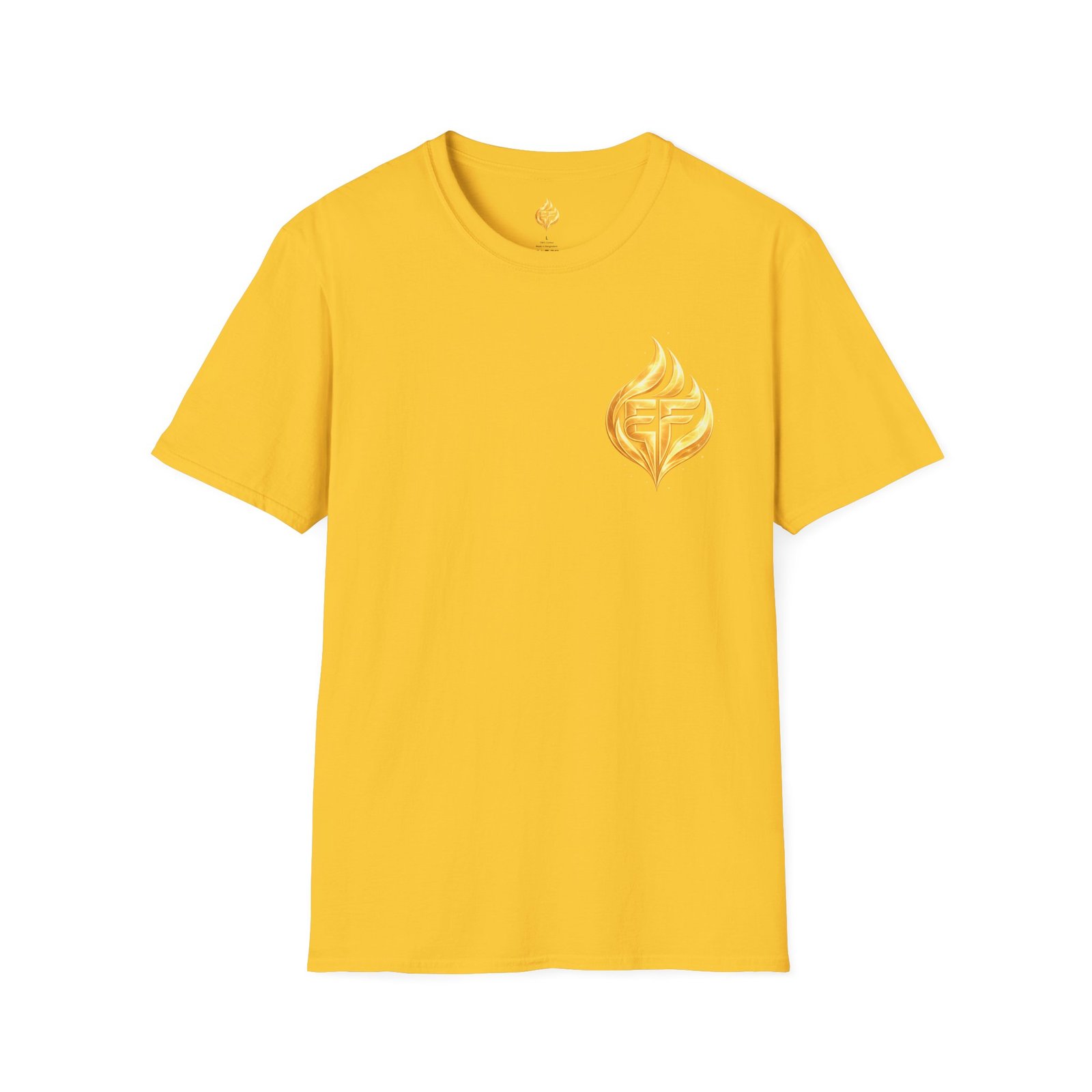 echoflame golden flame ef logo t shirt echoflame golden flame ef logo t shirt
