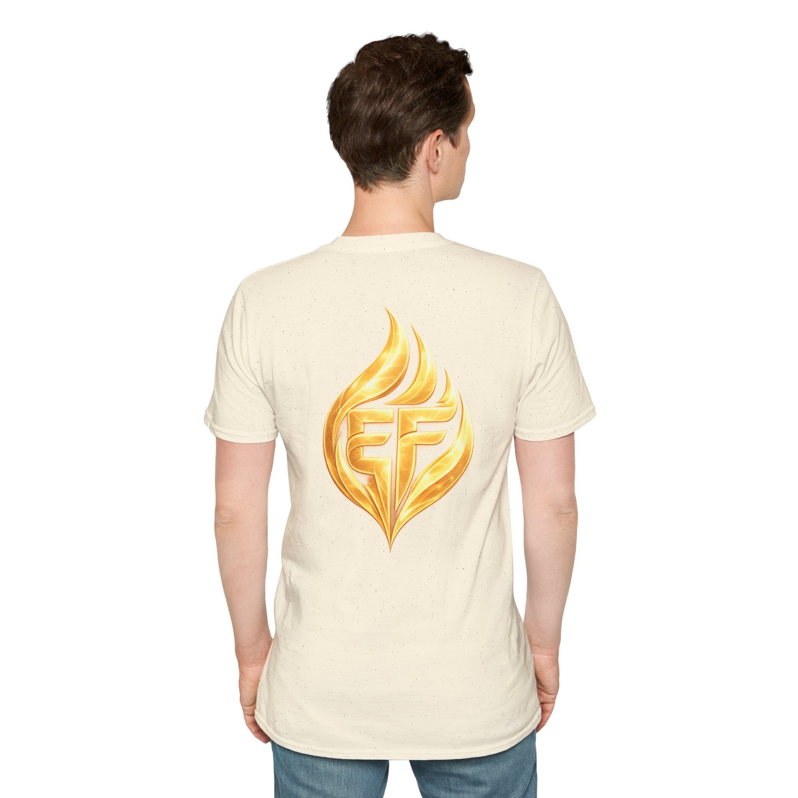 echoflame golden flame ef logo t shirt echoflame golden flame ef logo t shirt