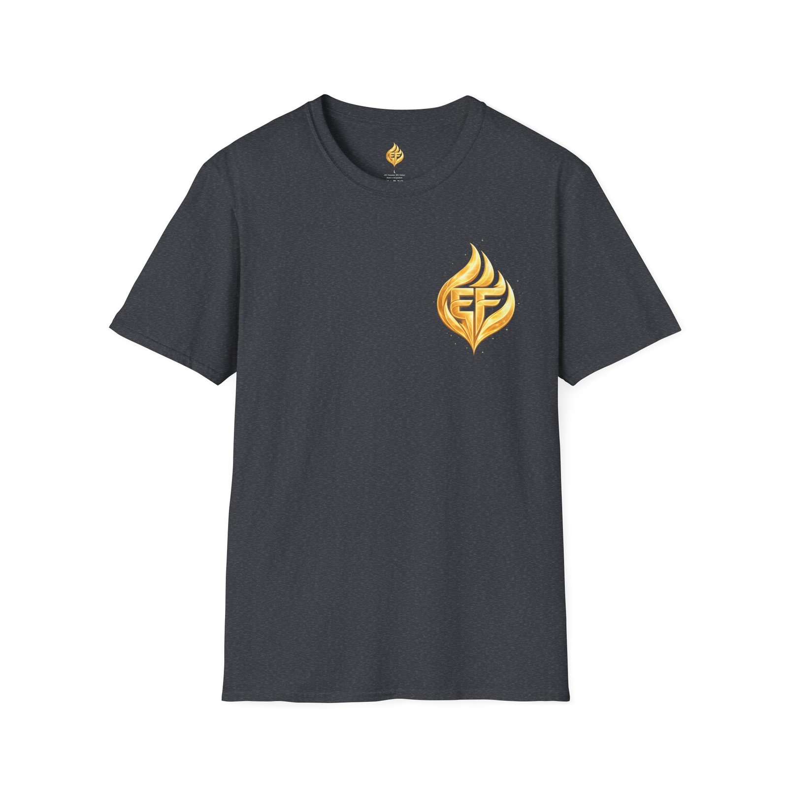 echoflame golden flame ef logo t shirt echoflame golden flame ef logo t shirt