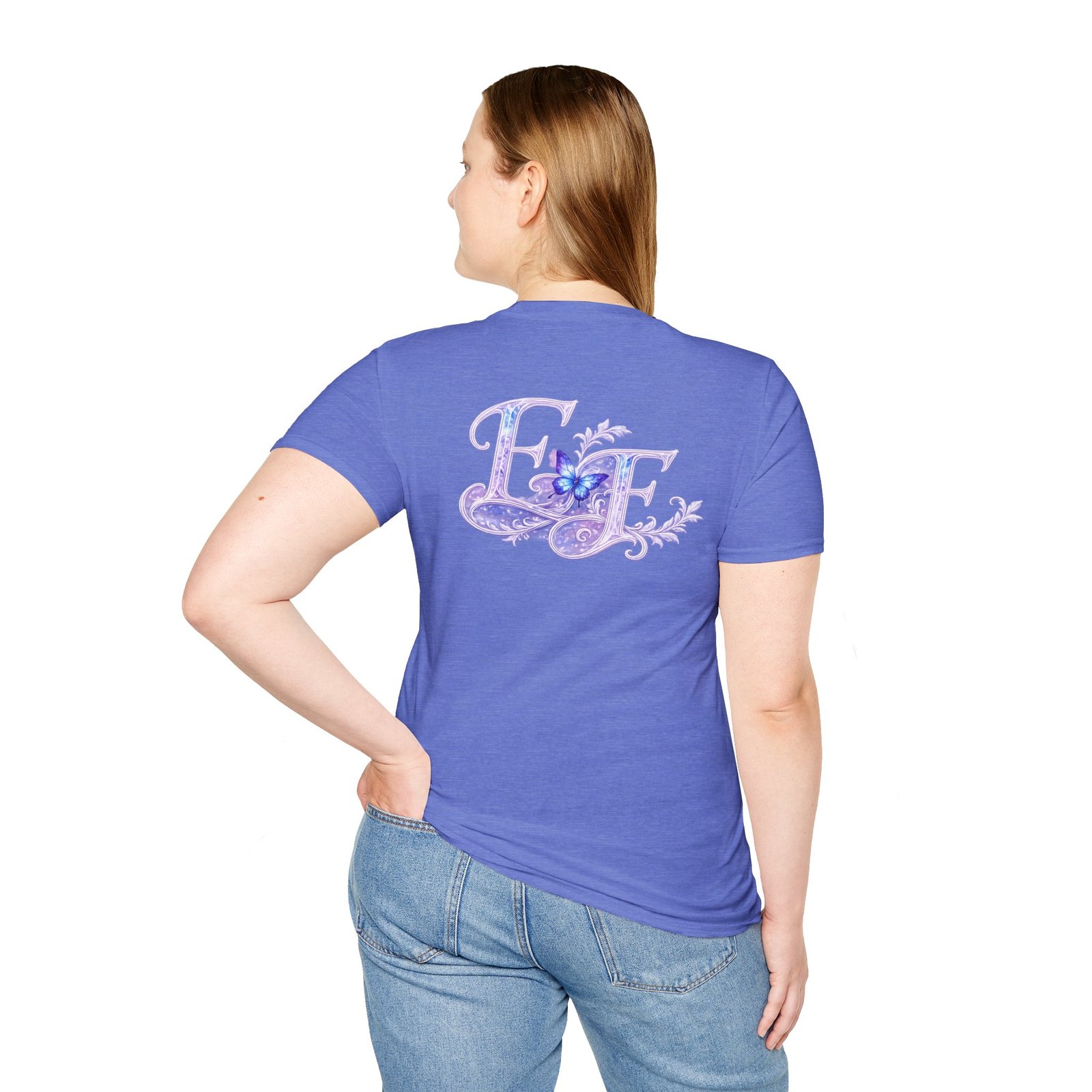 echoflame butterfly floral tee – lavender 'e&e' graphic t shirt echoflame butterfly floral tee – lavender 'e&e' graphic t shirt