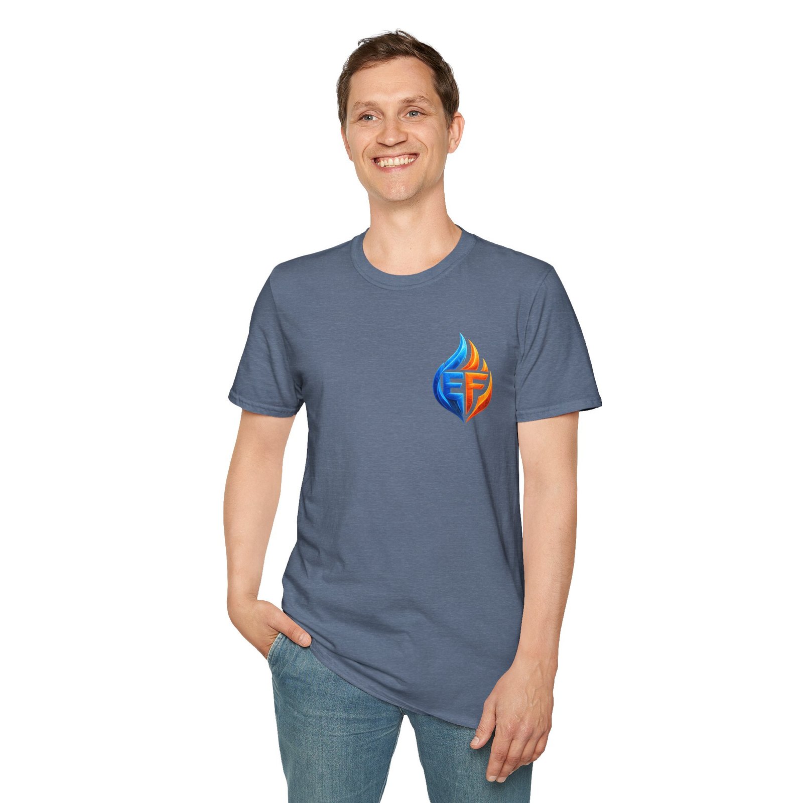 echo flame split fire & ice graphic t shirt echo flame split fire & ice graphic t shirt