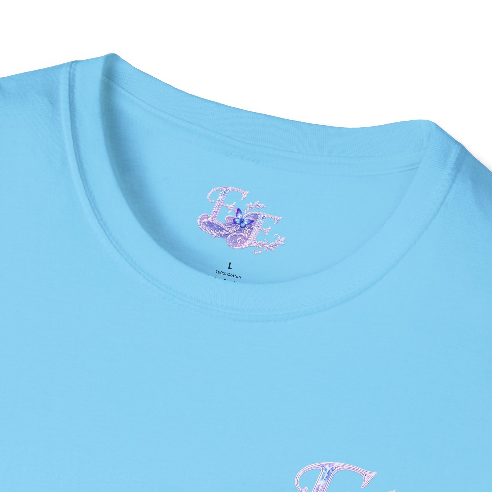 echoflame butterfly floral tee – lavender 'e&e' graphic t shirt echoflame butterfly floral tee – lavender 'e&e' graphic t shirt