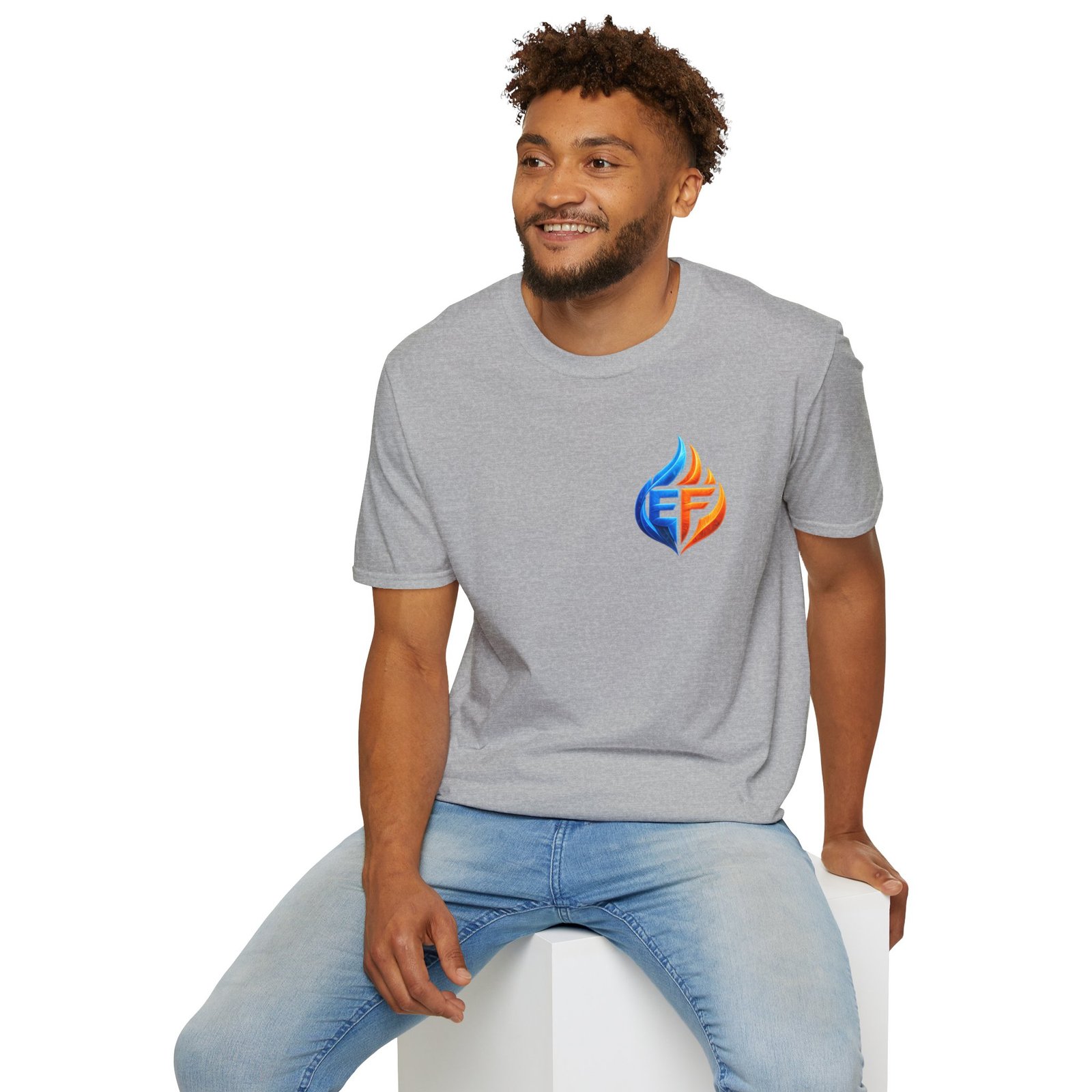 echo flame split fire & ice graphic t shirt echo flame split fire & ice graphic t shirt