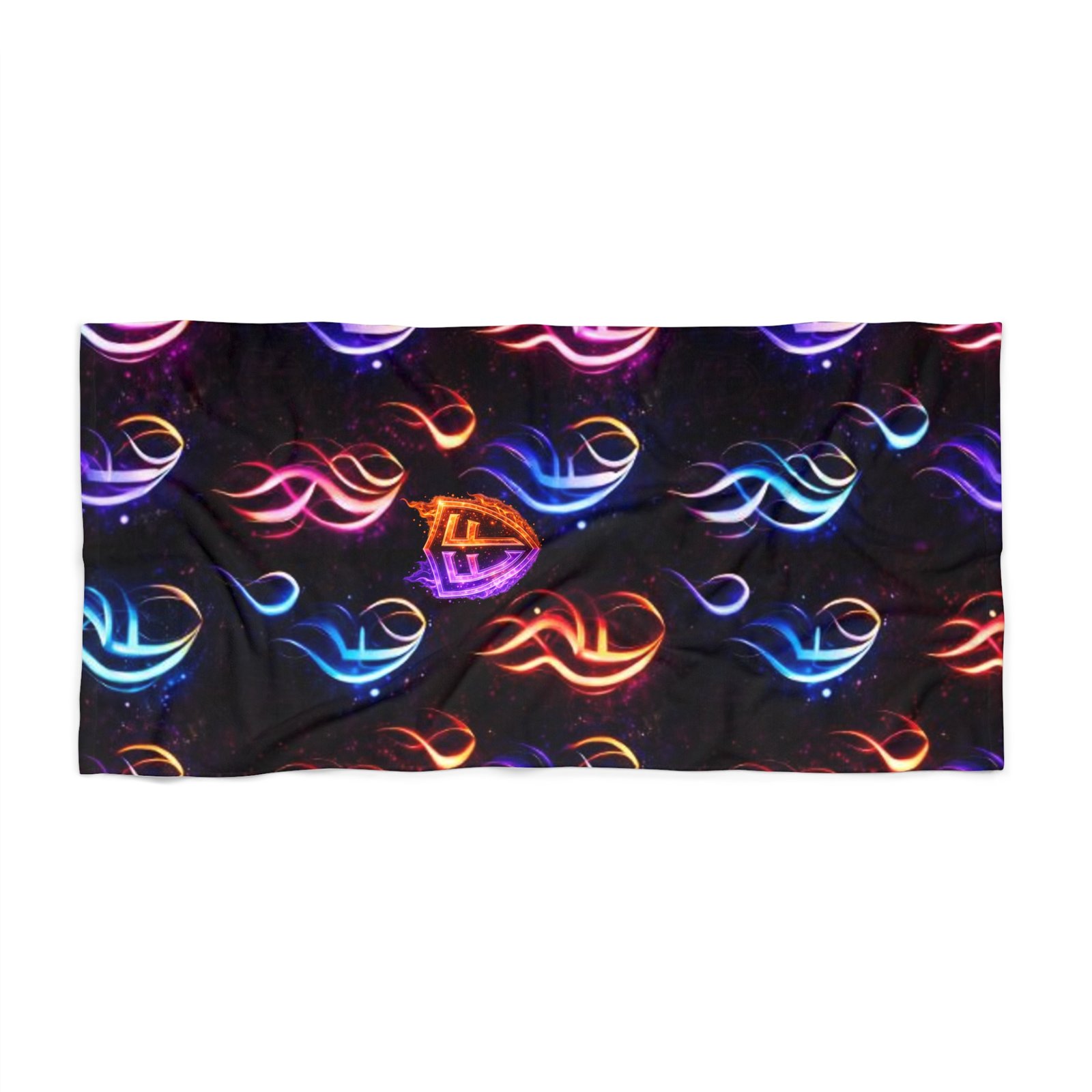 echoflame neon flame beach towel – colorful abstract surf pattern echoflame neon flame beach towel – colorful abstract surf pattern