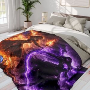 echoflame ember valkyrie vs. nyxara arctic fleece blanket