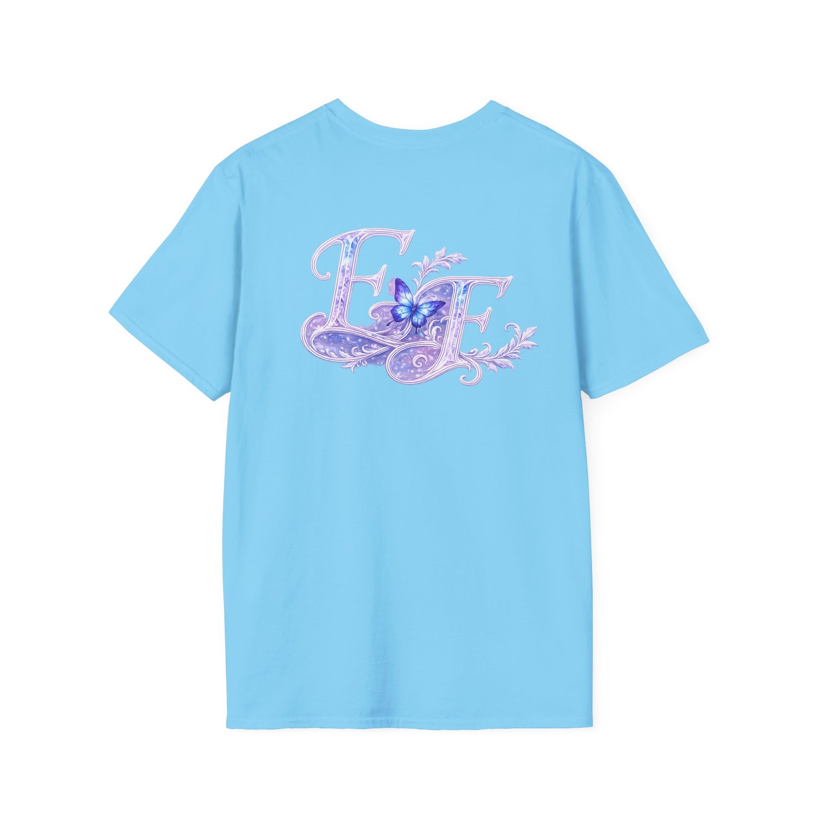 echoflame butterfly floral tee – lavender 'e&e' graphic t shirt echoflame butterfly floral tee – lavender 'e&e' graphic t shirt