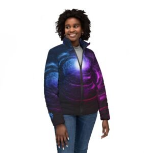 echoflame galaxy swirl women’s puffer jacket