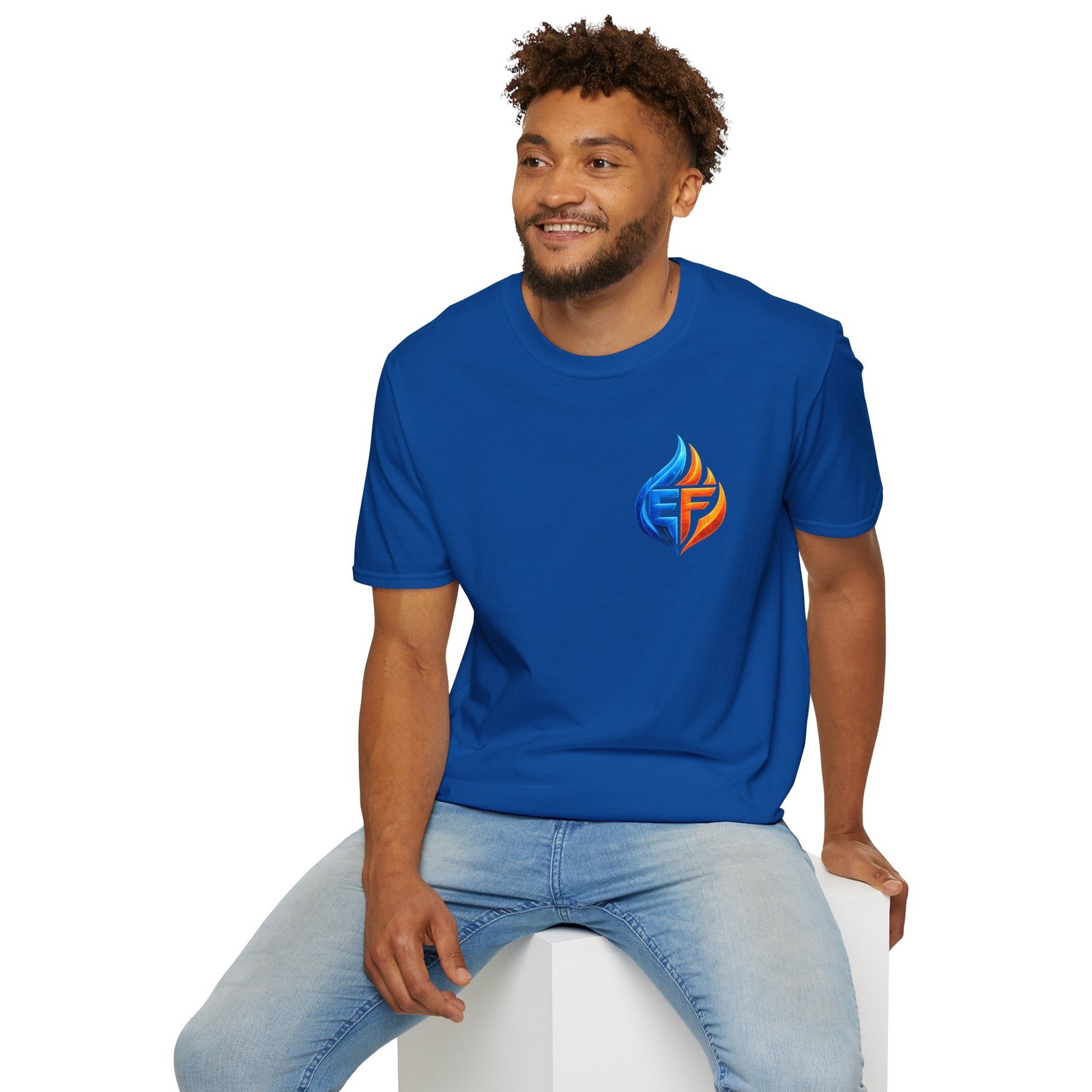 echo flame split fire & ice graphic t shirt echo flame split fire & ice graphic t shirt