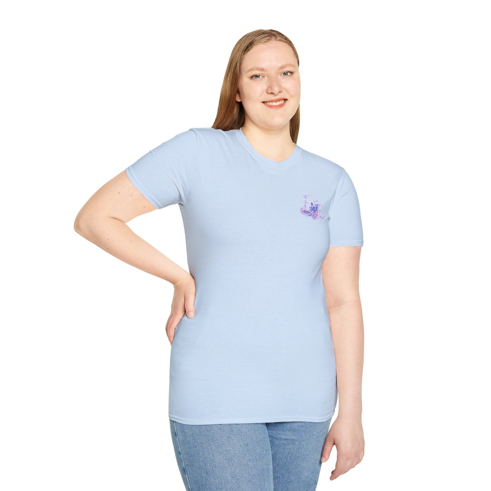echoflame butterfly floral tee – lavender 'e&e' graphic t shirt echoflame butterfly floral tee – lavender 'e&e' graphic t shirt