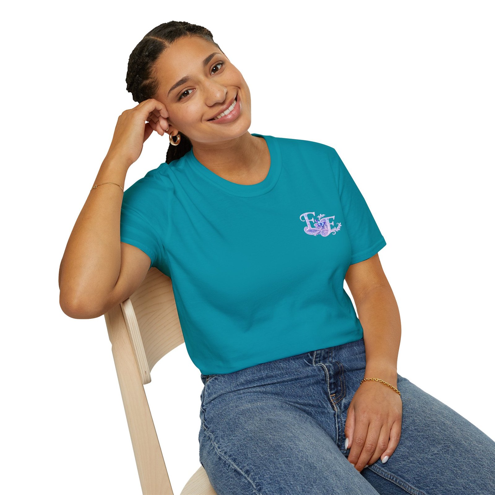 echoflame butterfly floral tee – lavender 'e&e' graphic t shirt echoflame butterfly floral tee – lavender 'e&e' graphic t shirt