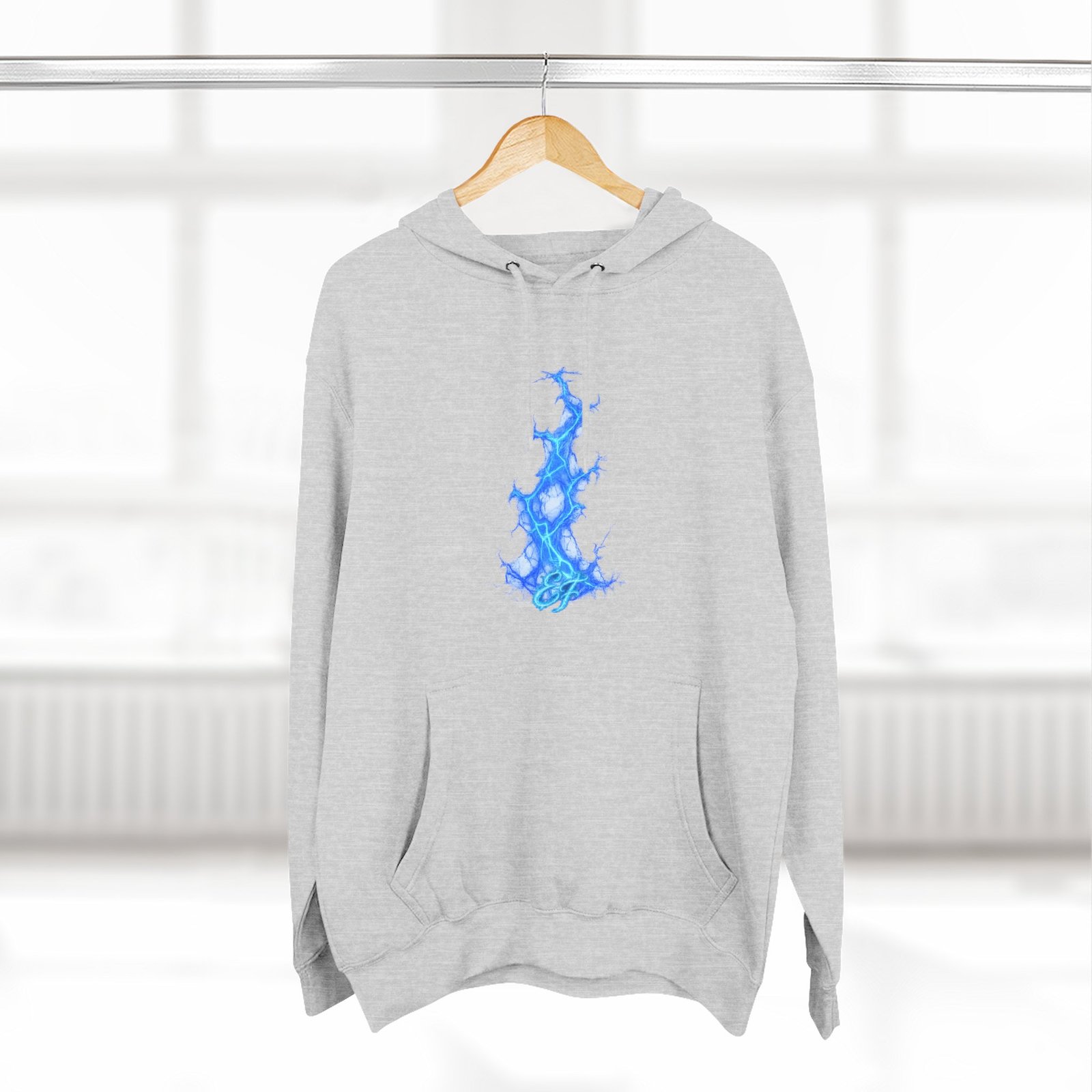echoflame blue flame tree hoodie — ethereal lightning graphic fleece pullover echoflame blue flame tree hoodie — ethereal lightning graphic fleece pullover