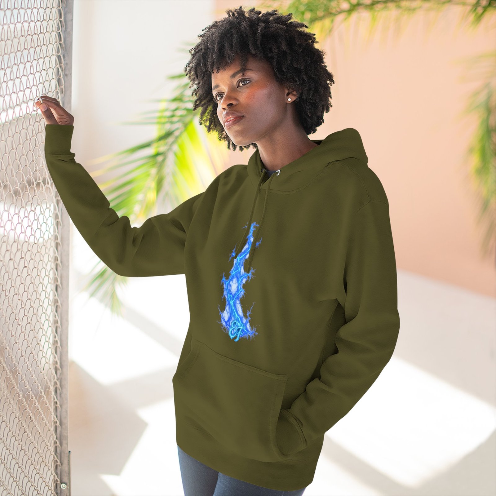 echoflame blue flame tree hoodie — ethereal lightning graphic fleece pullover echoflame blue flame tree hoodie — ethereal lightning graphic fleece pullover