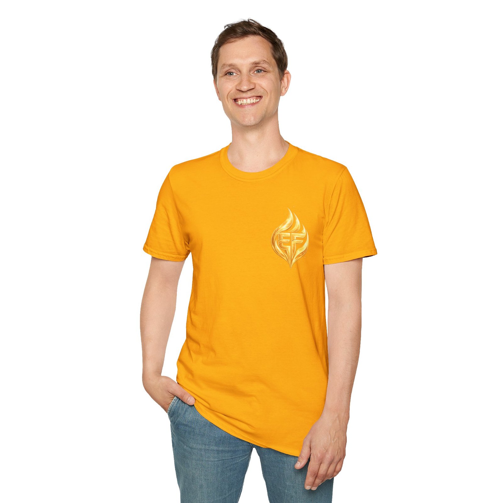 echoflame golden flame ef logo t shirt echoflame golden flame ef logo t shirt