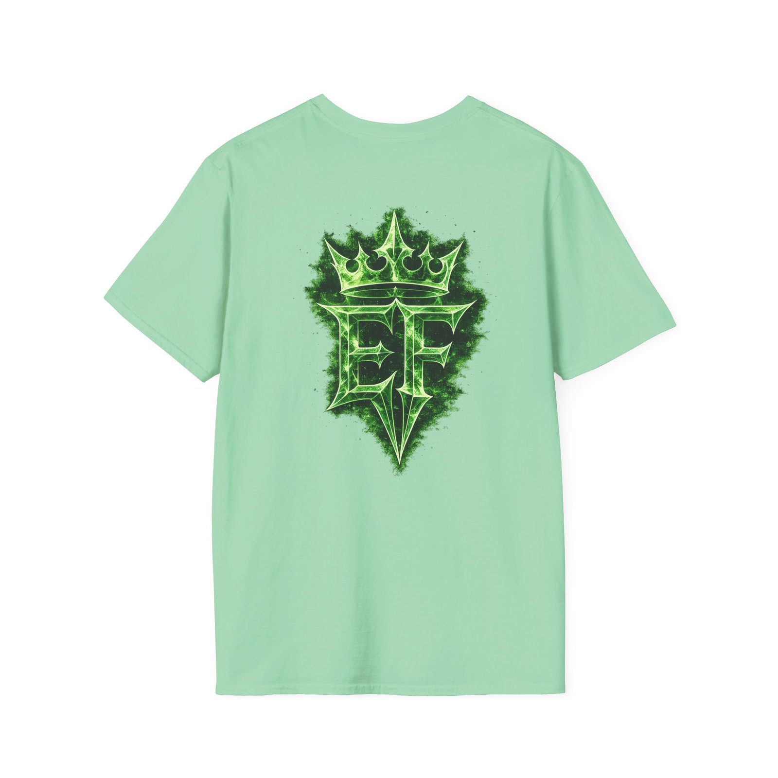 echoflame t shirt — emerald flame crown logo tee echoflame t shirt — emerald flame crown logo tee