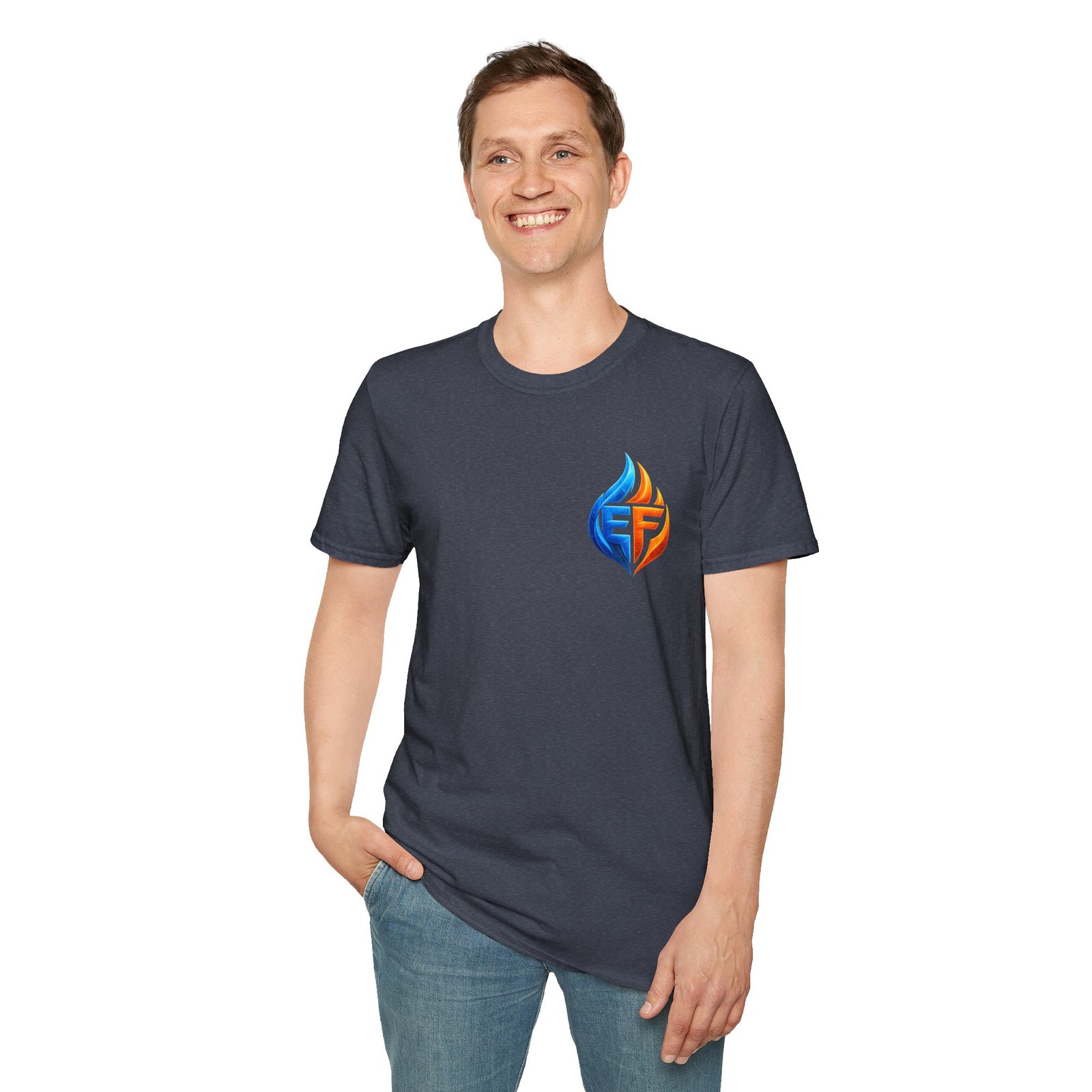 echo flame split fire & ice graphic t shirt echo flame split fire & ice graphic t shirt