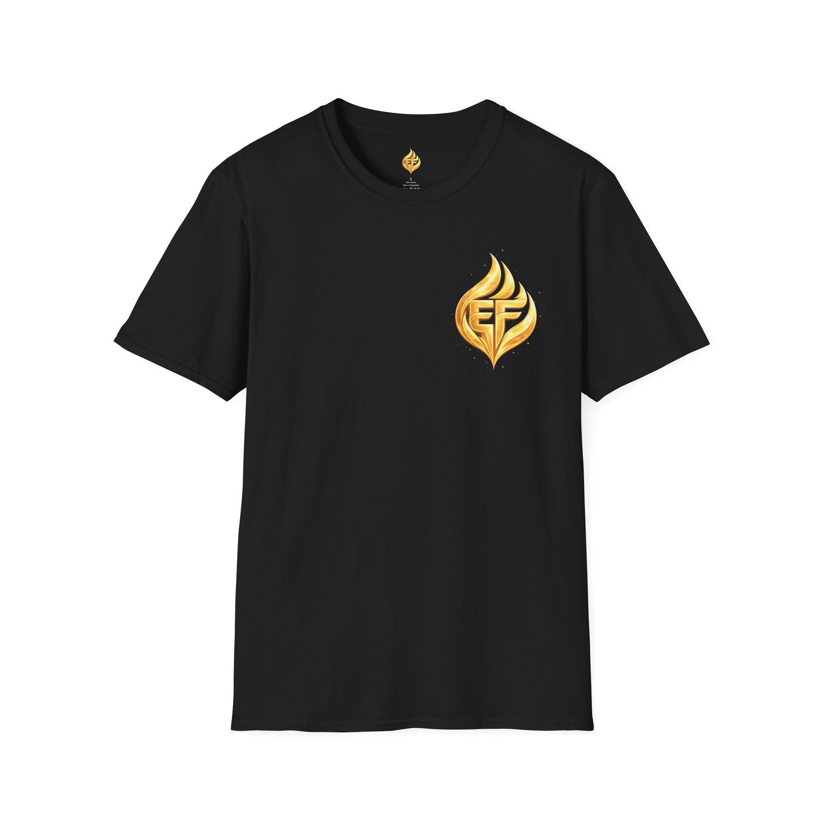 echoflame golden flame ef logo t shirt echoflame golden flame ef logo t shirt