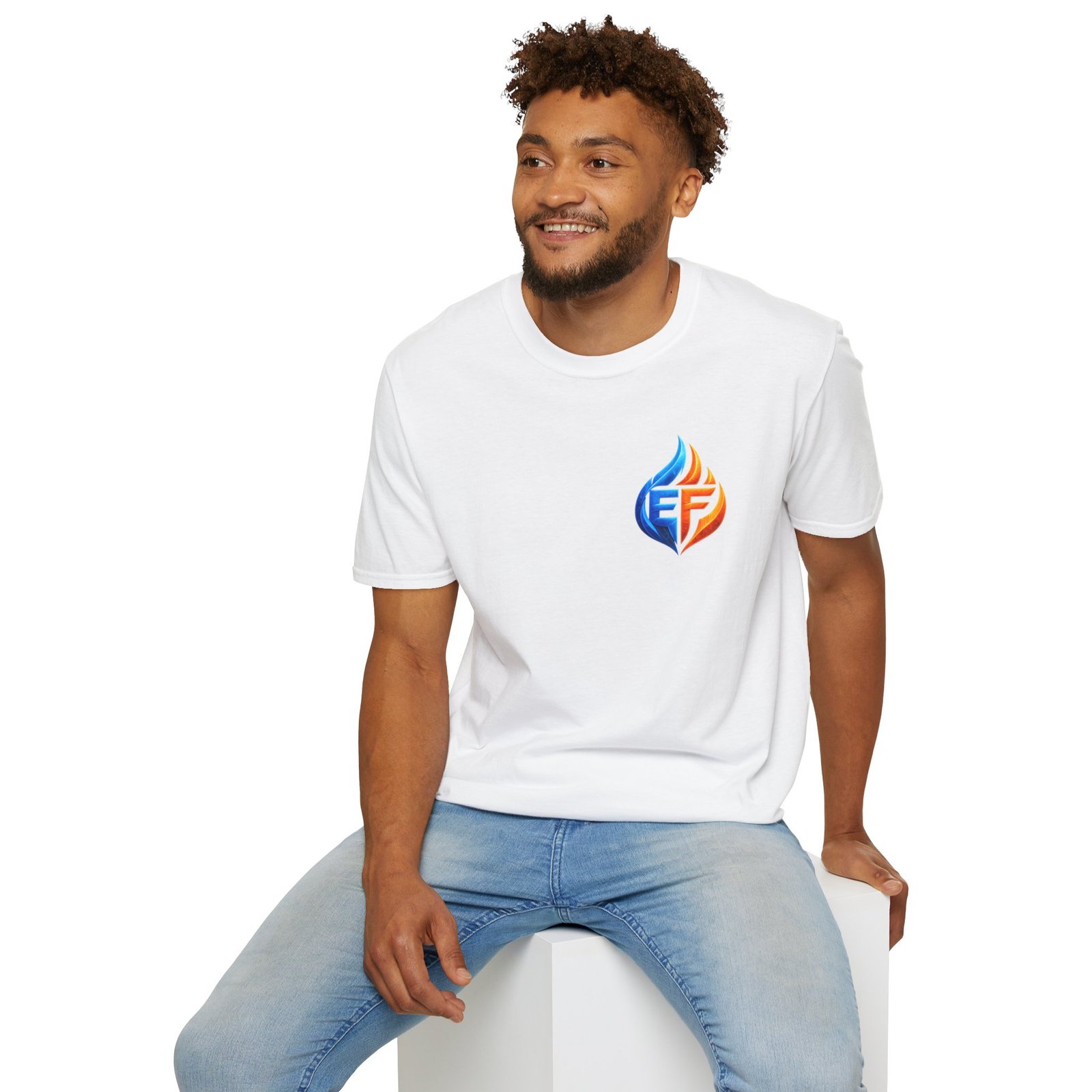 echo flame split fire & ice graphic t shirt echo flame split fire & ice graphic t shirt