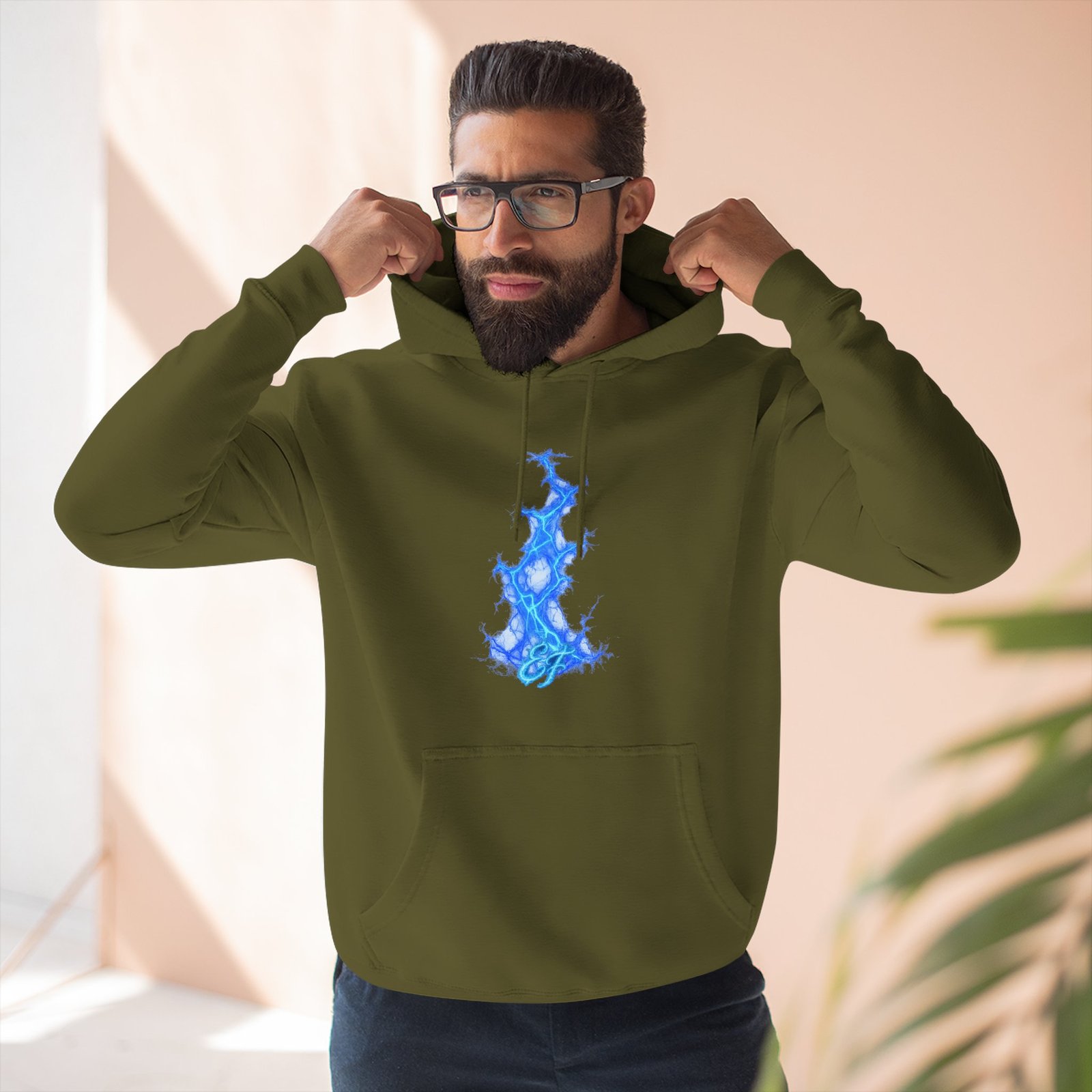 echoflame blue flame tree hoodie — ethereal lightning graphic fleece pullover echoflame blue flame tree hoodie — ethereal lightning graphic fleece pullover