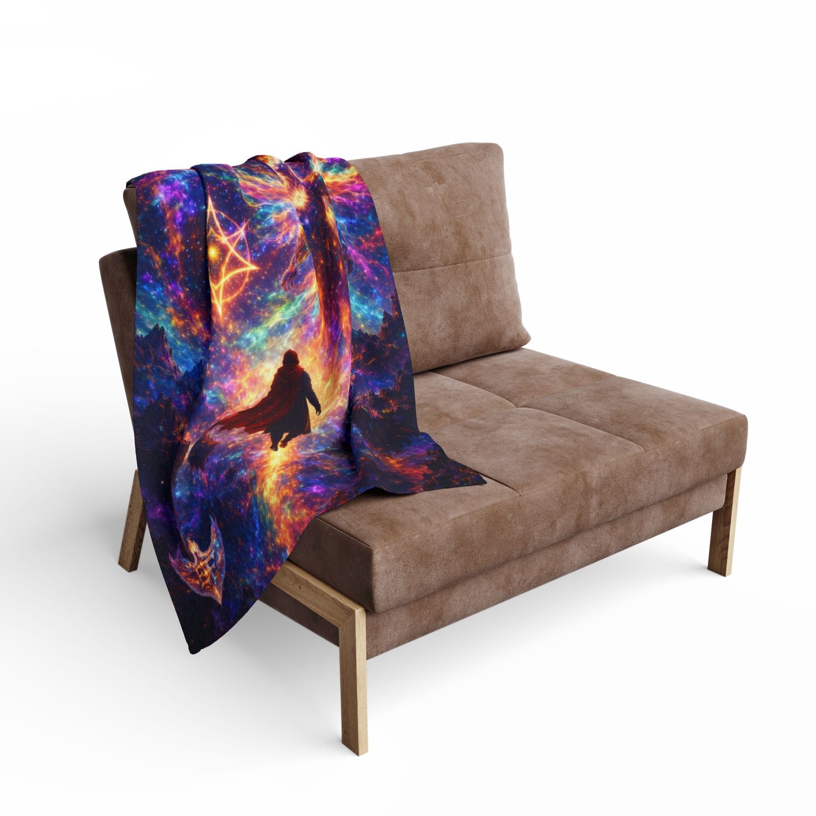 echoflame cosmic journey fleece blanket — mystical galaxy hero design echoflame cosmic journey fleece blanket — mystical galaxy hero design