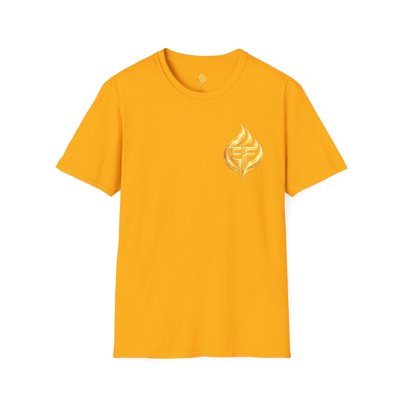 echoflame golden flame ef logo t shirt echoflame golden flame ef logo t shirt