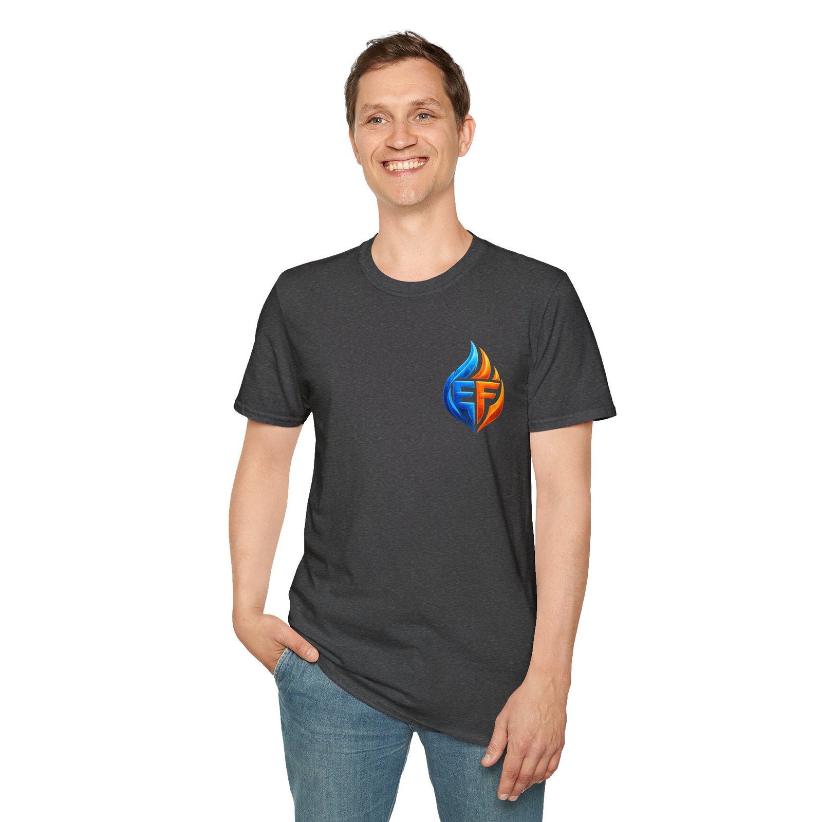 echo flame split fire & ice graphic t shirt echo flame split fire & ice graphic t shirt