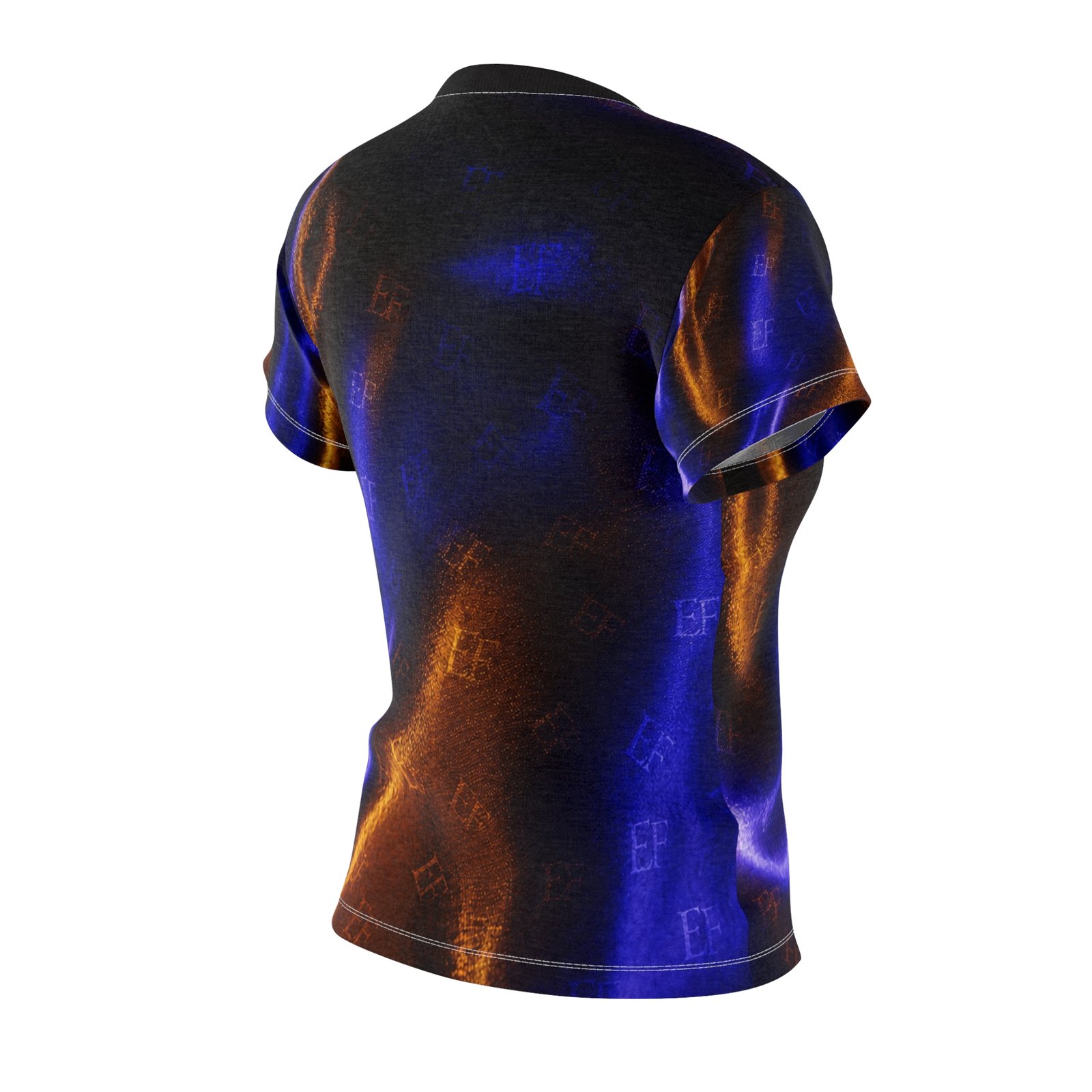 echoflame women's abstract blue & copper all over print tee echoflame women's abstract blue & copper all over print tee