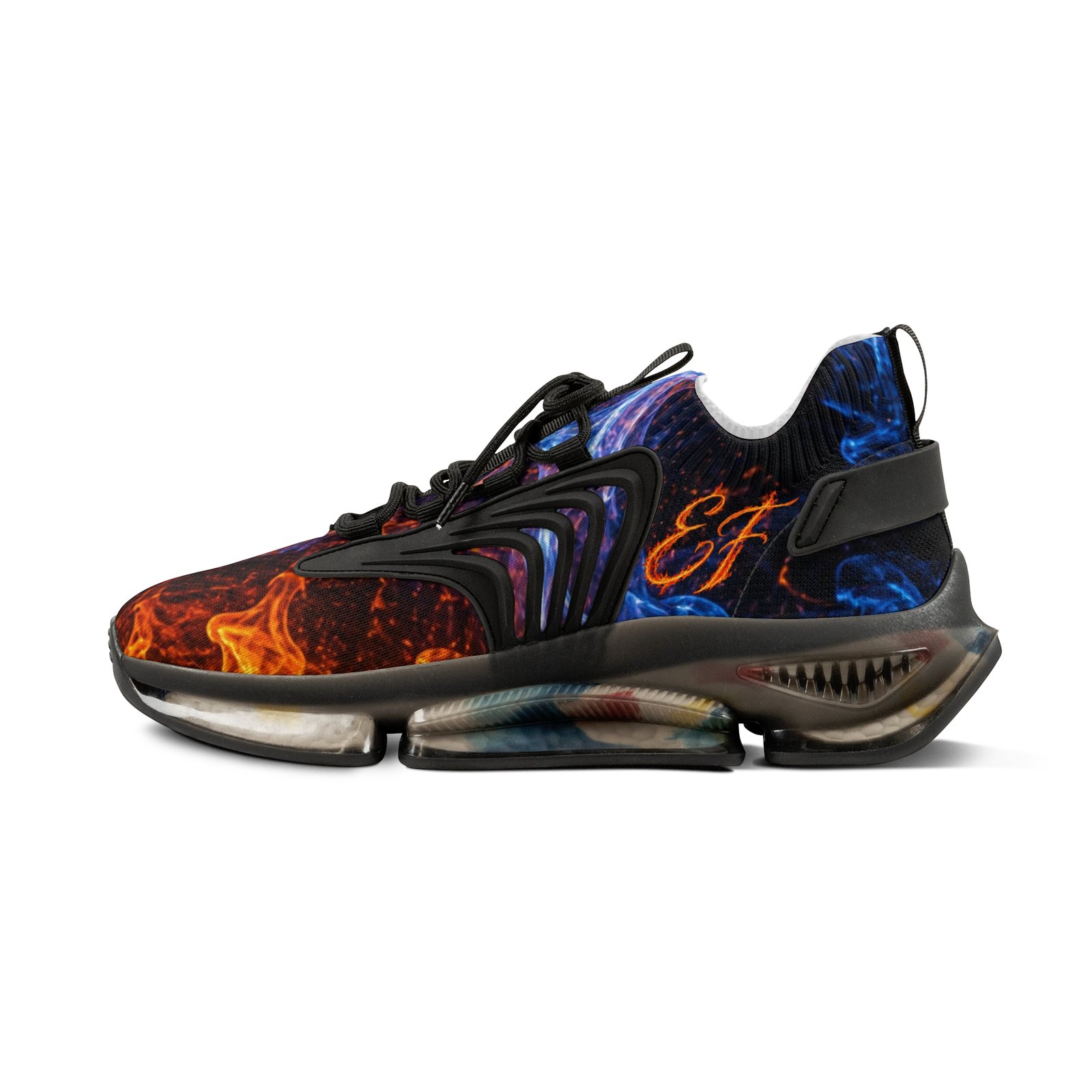 echoflame men's firestorm mesh sneakers — bold flame athletic shoes echoflame men's firestorm mesh sneakers — bold flame athletic shoes