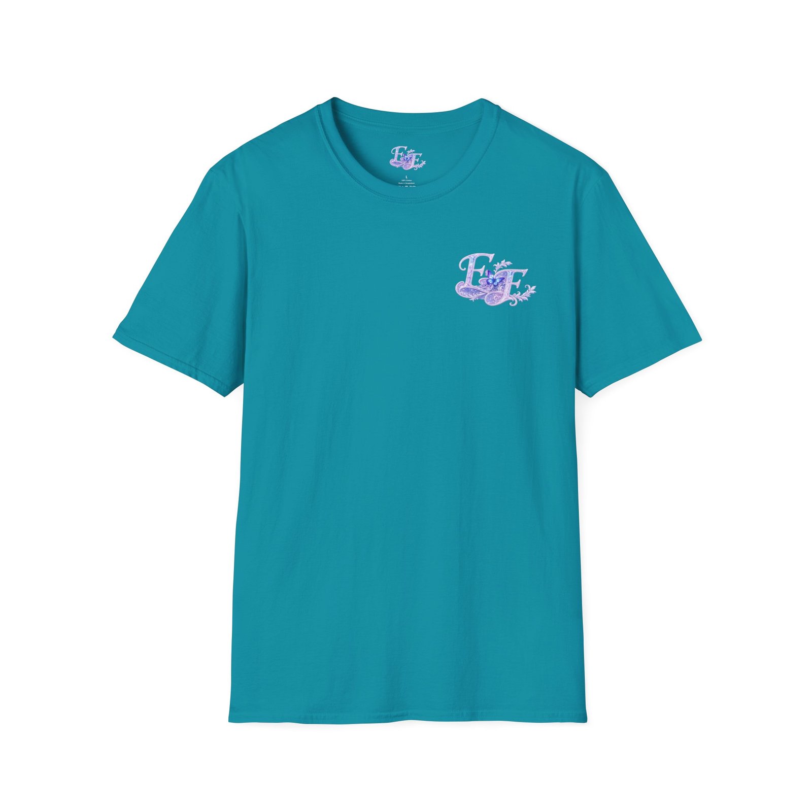 echoflame butterfly floral tee – lavender 'e&e' graphic t shirt echoflame butterfly floral tee – lavender 'e&e' graphic t shirt
