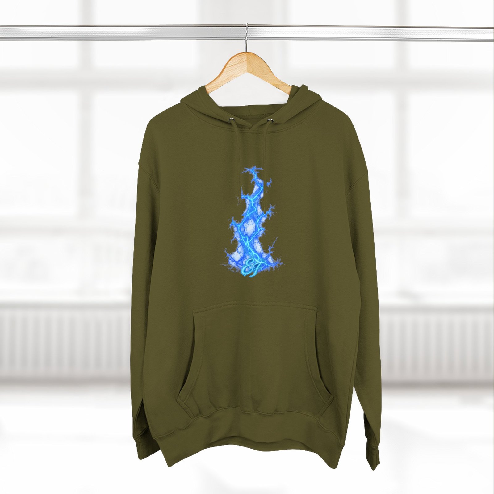 echoflame blue flame tree hoodie — ethereal lightning graphic fleece pullover echoflame blue flame tree hoodie — ethereal lightning graphic fleece pullover