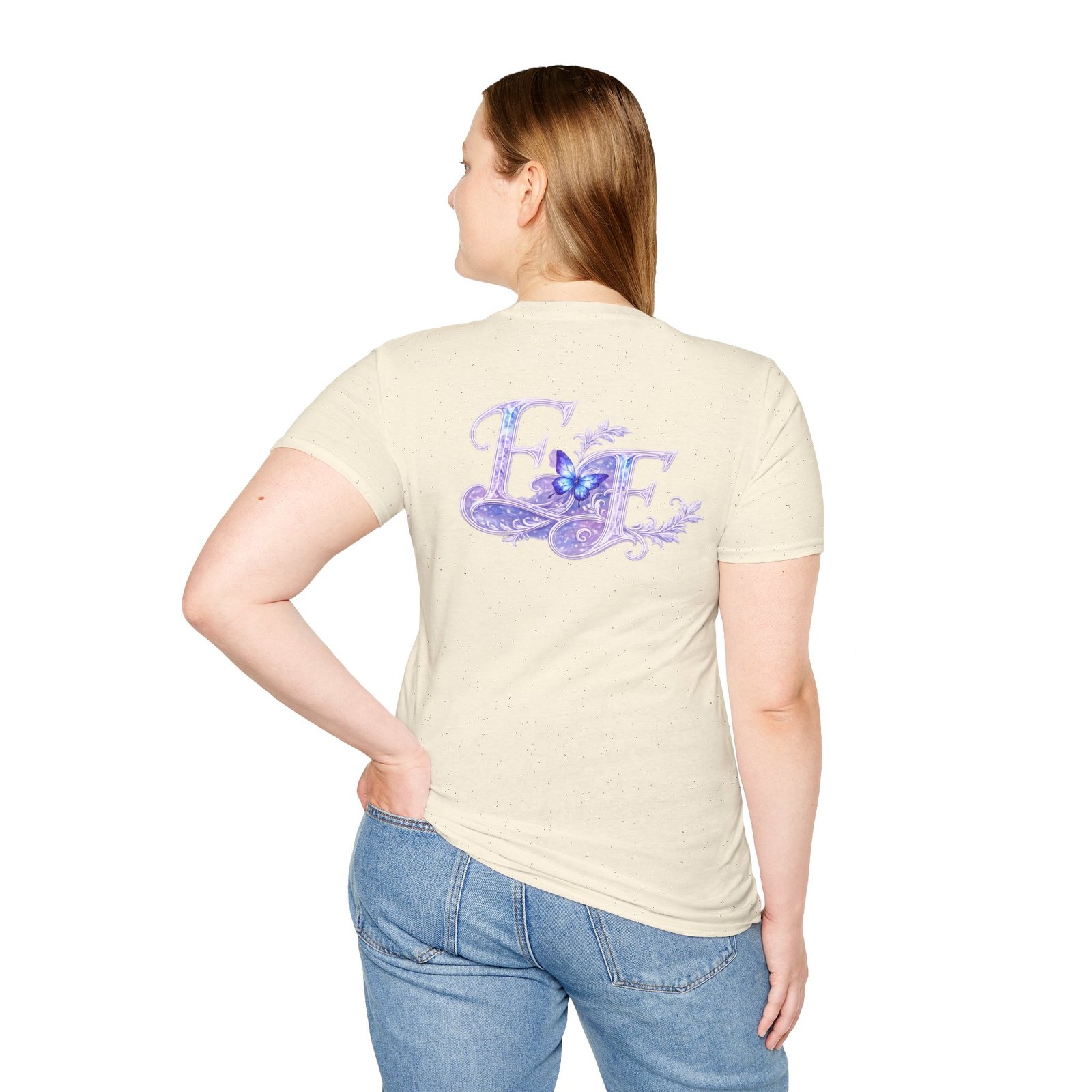 echoflame butterfly floral tee – lavender 'e&e' graphic t shirt echoflame butterfly floral tee – lavender 'e&e' graphic t shirt