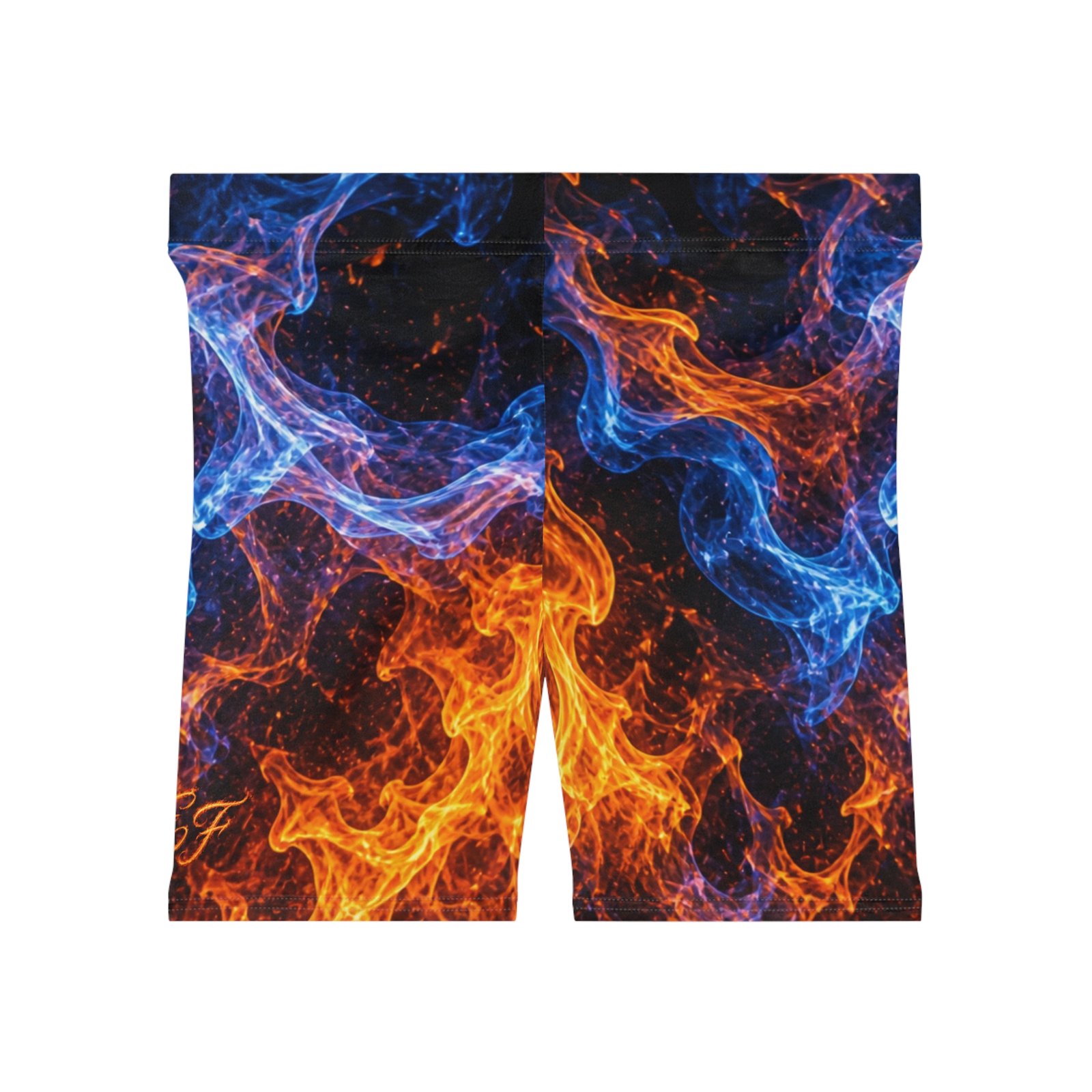 echoflame fire & ice flame print women's biker shorts echoflame fire & ice flame print women's biker shorts