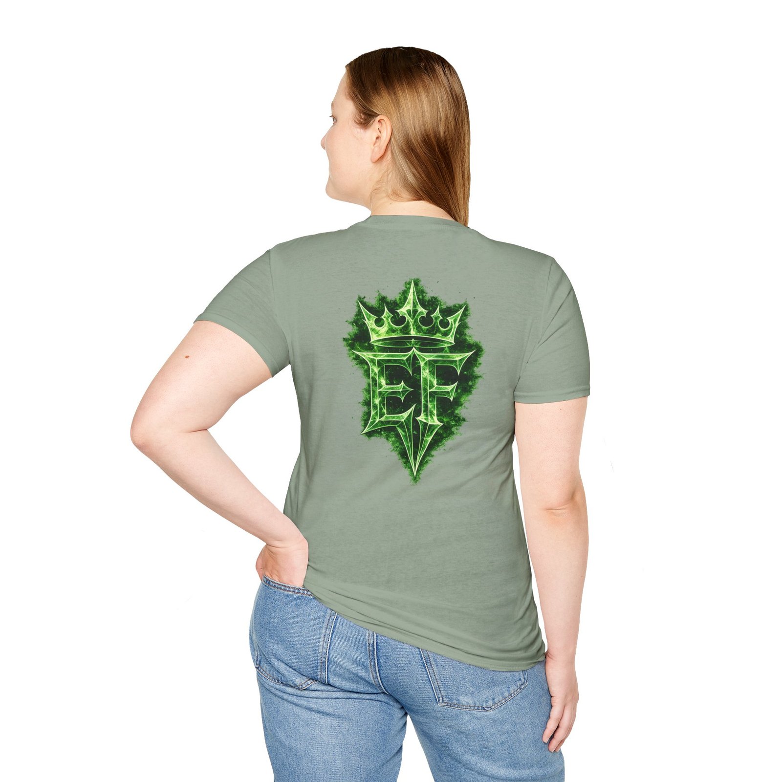 echoflame t shirt — emerald flame crown logo tee echoflame t shirt — emerald flame crown logo tee