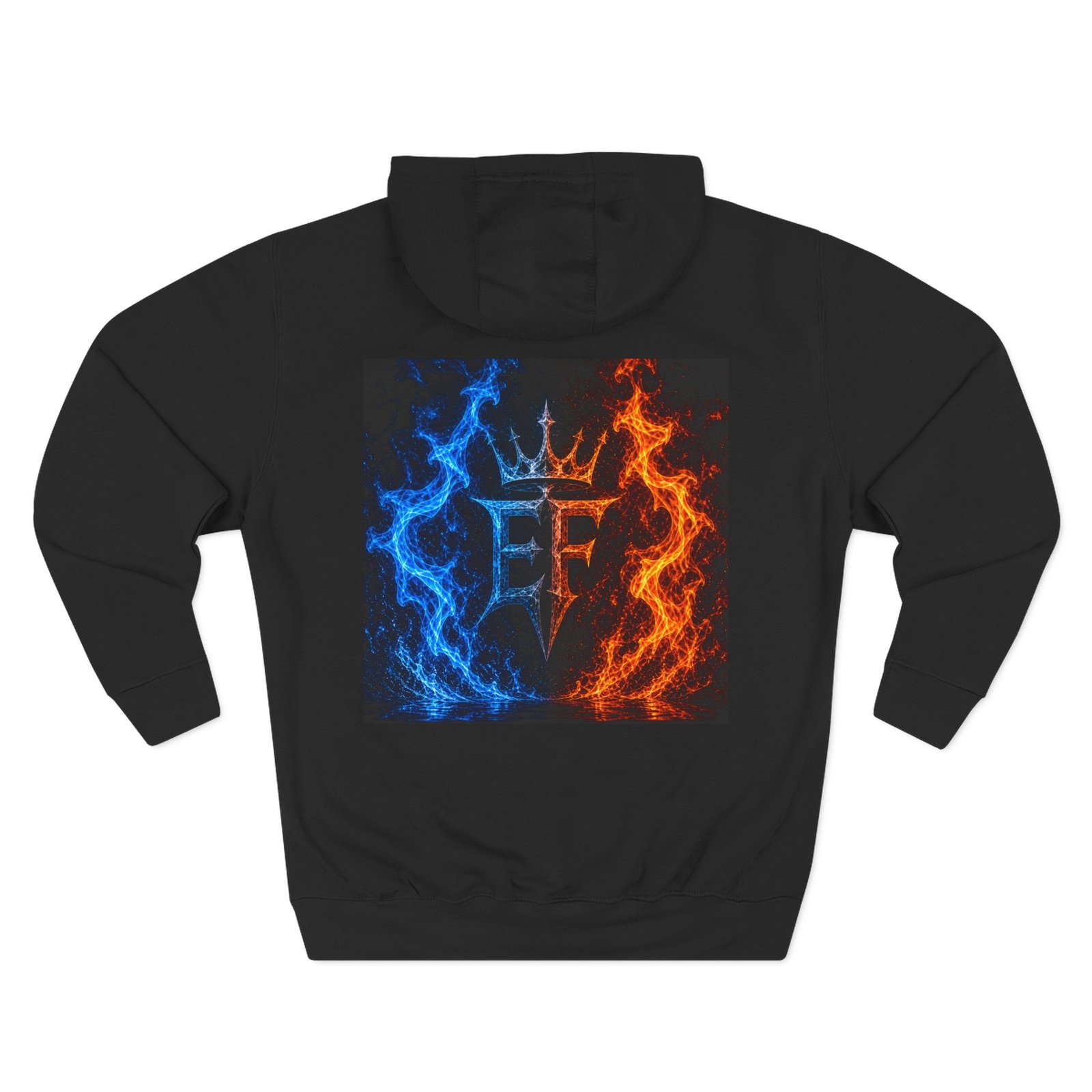 echoflame fire & ice crown hoodie — ff logo graphic fleece pullover echoflame fire & ice crown hoodie — ff logo graphic fleece pullover