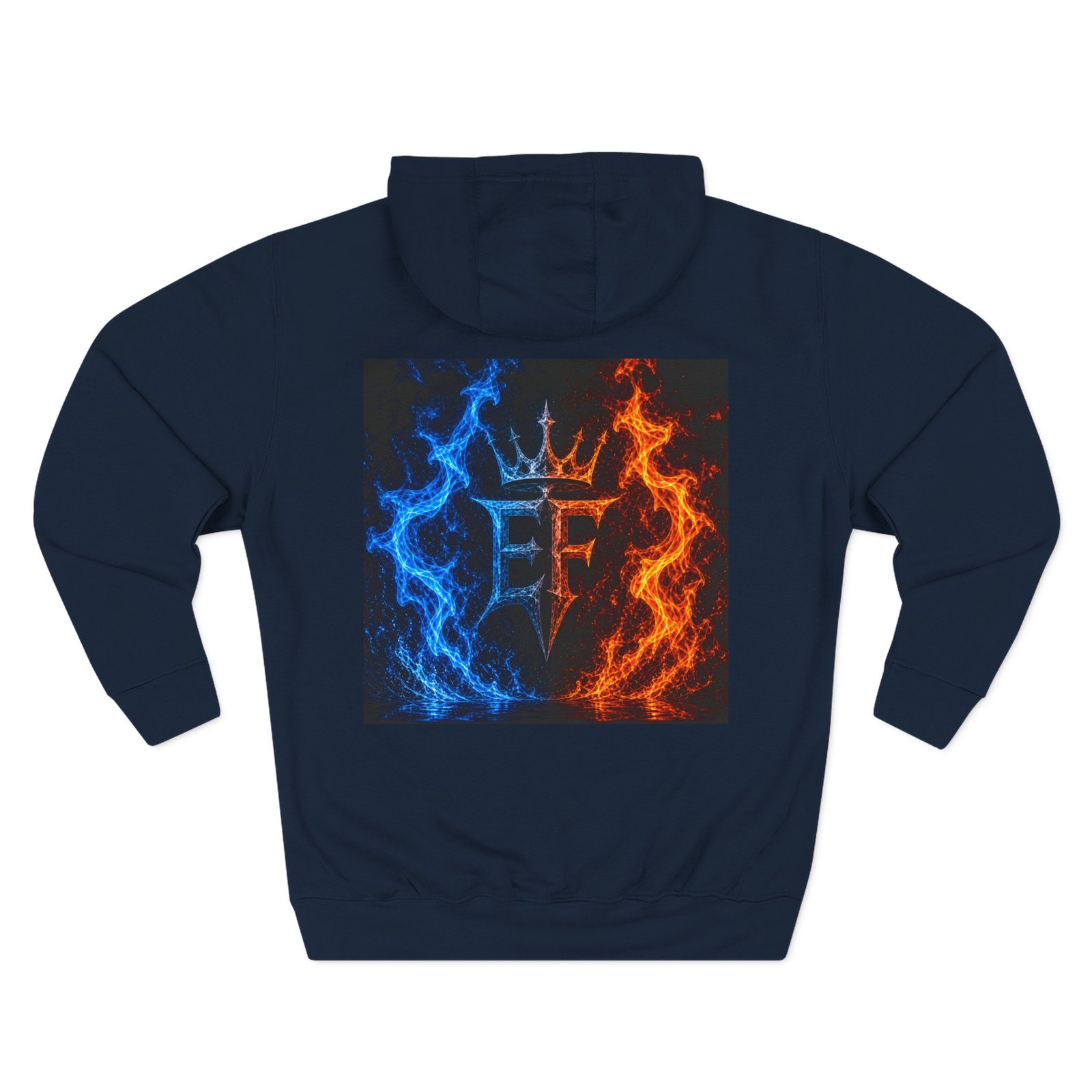 echoflame fire & ice crown hoodie — ff logo graphic fleece pullover echoflame fire & ice crown hoodie — ff logo graphic fleece pullover