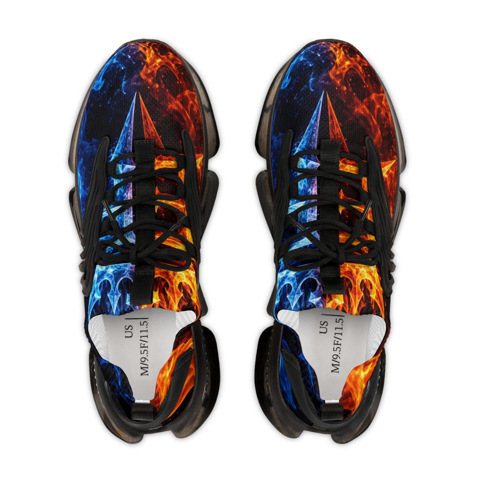 echoflame men's flame mesh sneakers — breathable athletic shoes with fire & ice design echoflame men's flame mesh sneakers — breathable athletic shoes with fire & ice design