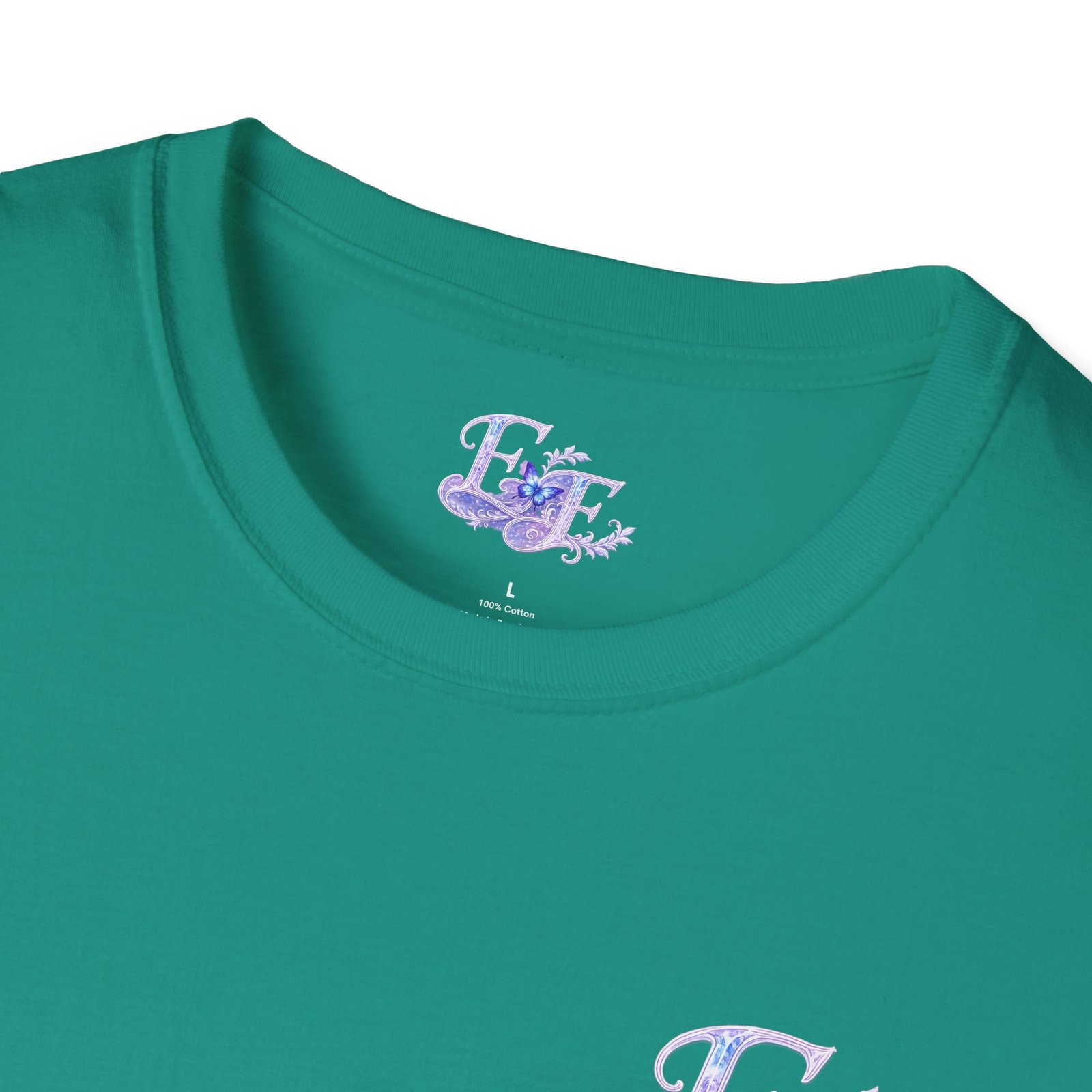 echoflame butterfly floral tee – lavender 'e&e' graphic t shirt echoflame butterfly floral tee – lavender 'e&e' graphic t shirt