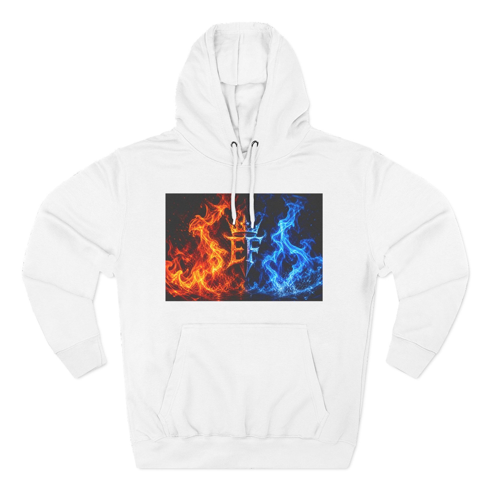 echoflame fire & ice crown hoodie — ff logo graphic fleece pullover echoflame fire & ice crown hoodie — ff logo graphic fleece pullover