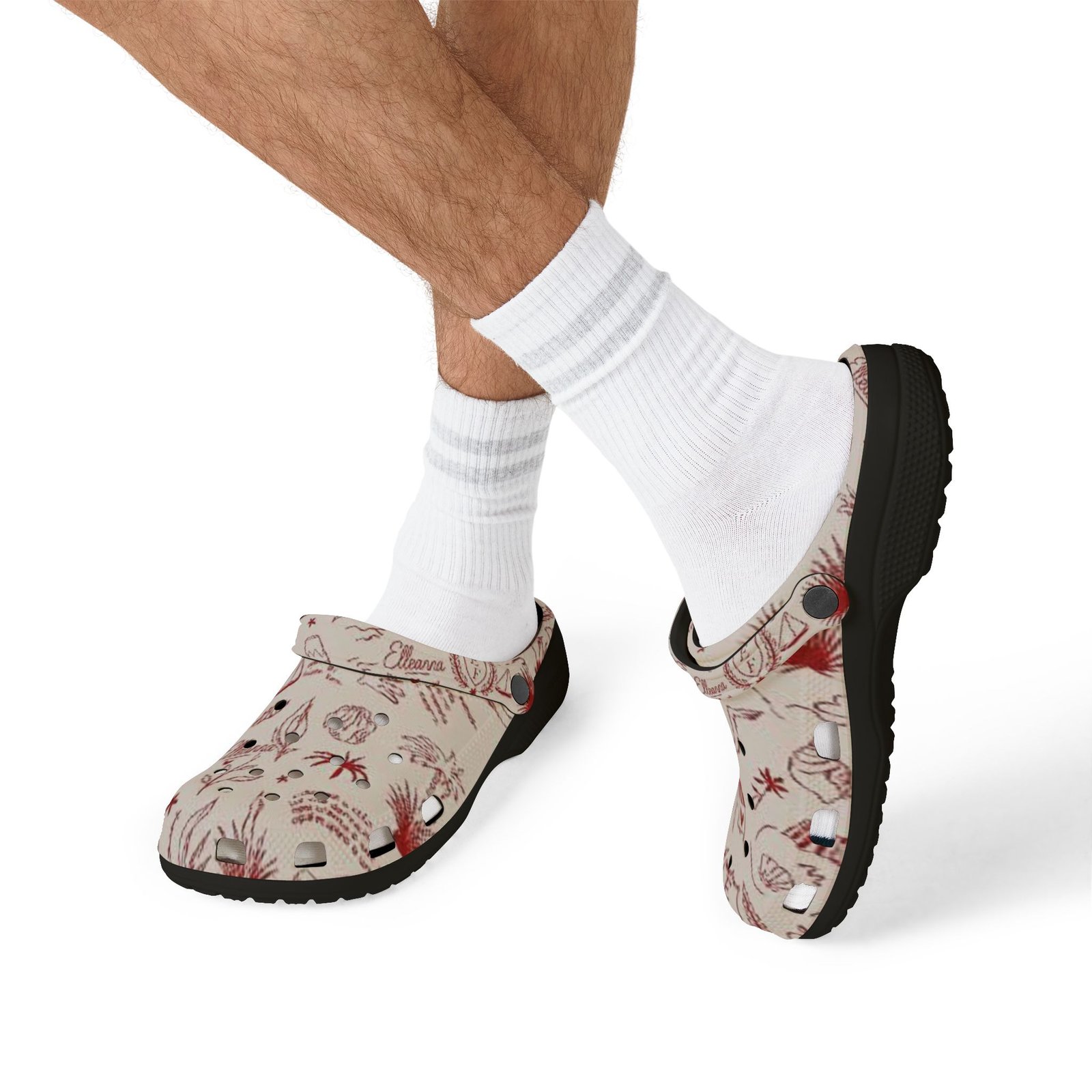 echoflame beach sketch eva foam clogs — printed summer garden pattern echoflame beach sketch eva foam clogs — printed summer garden pattern