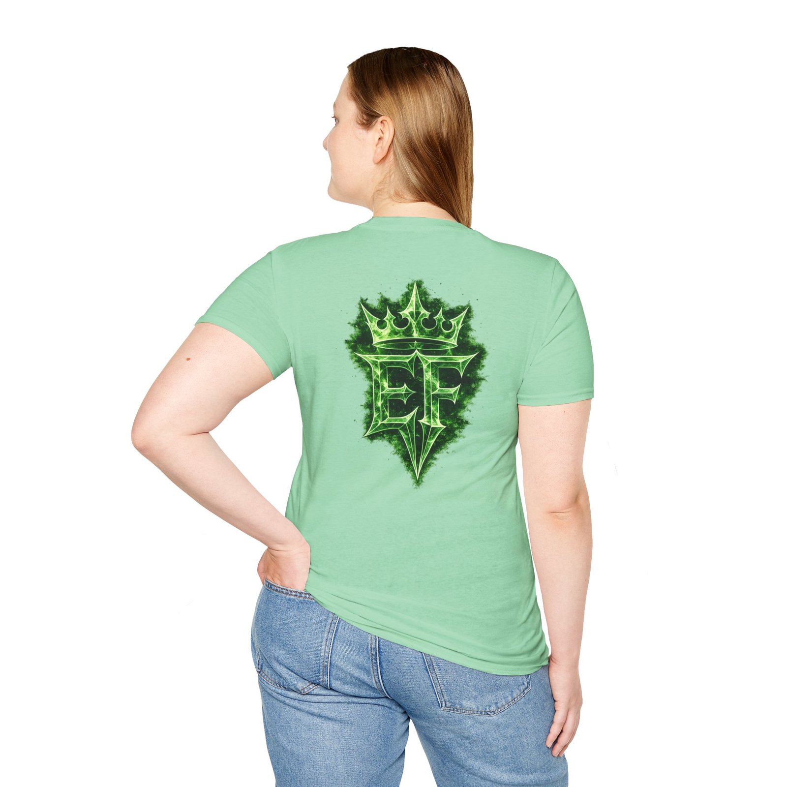 echoflame t shirt — emerald flame crown logo tee echoflame t shirt — emerald flame crown logo tee