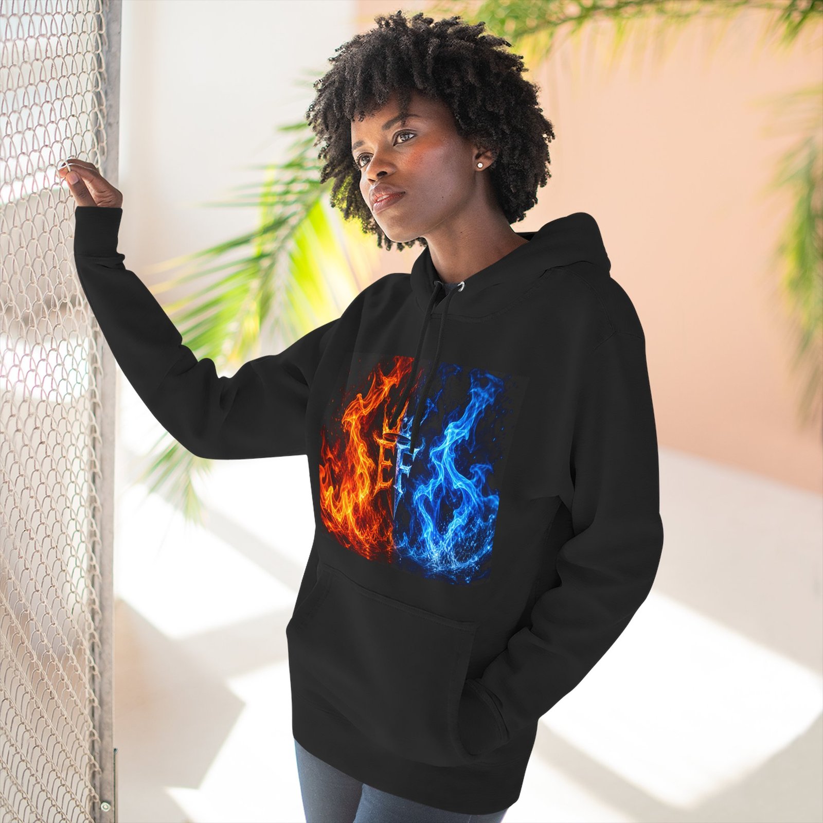 echoflame fire & ice crown hoodie — ff logo graphic fleece pullover echoflame fire & ice crown hoodie — ff logo graphic fleece pullover