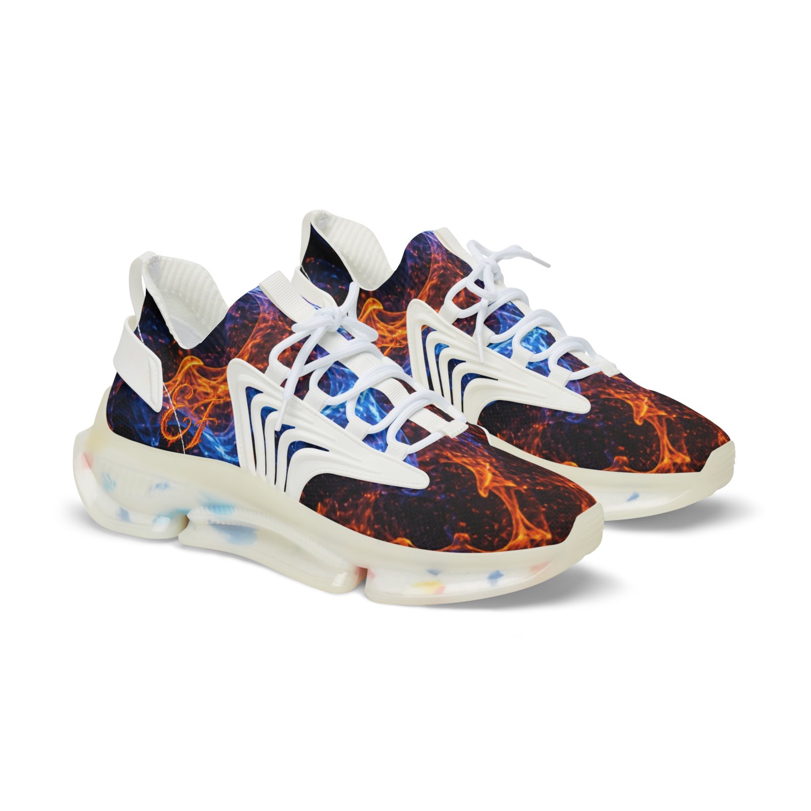 echoflame men's firestorm mesh sneakers — bold flame athletic shoes echoflame men's firestorm mesh sneakers — bold flame athletic shoes
