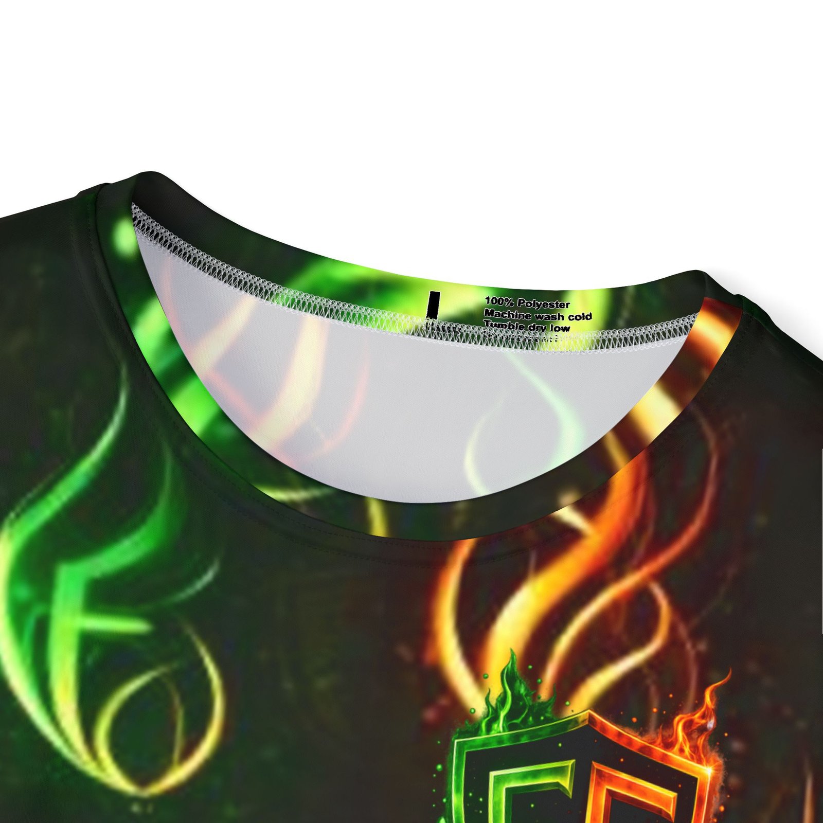 echoflame flaming energy sports jersey – neon green & orange all over print echoflame flaming energy sports jersey – neon green & orange all over print