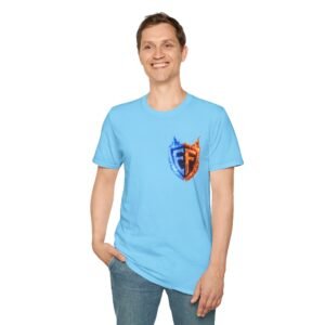 echoflame fire & frost shield t shirt — ef logo gaming tee