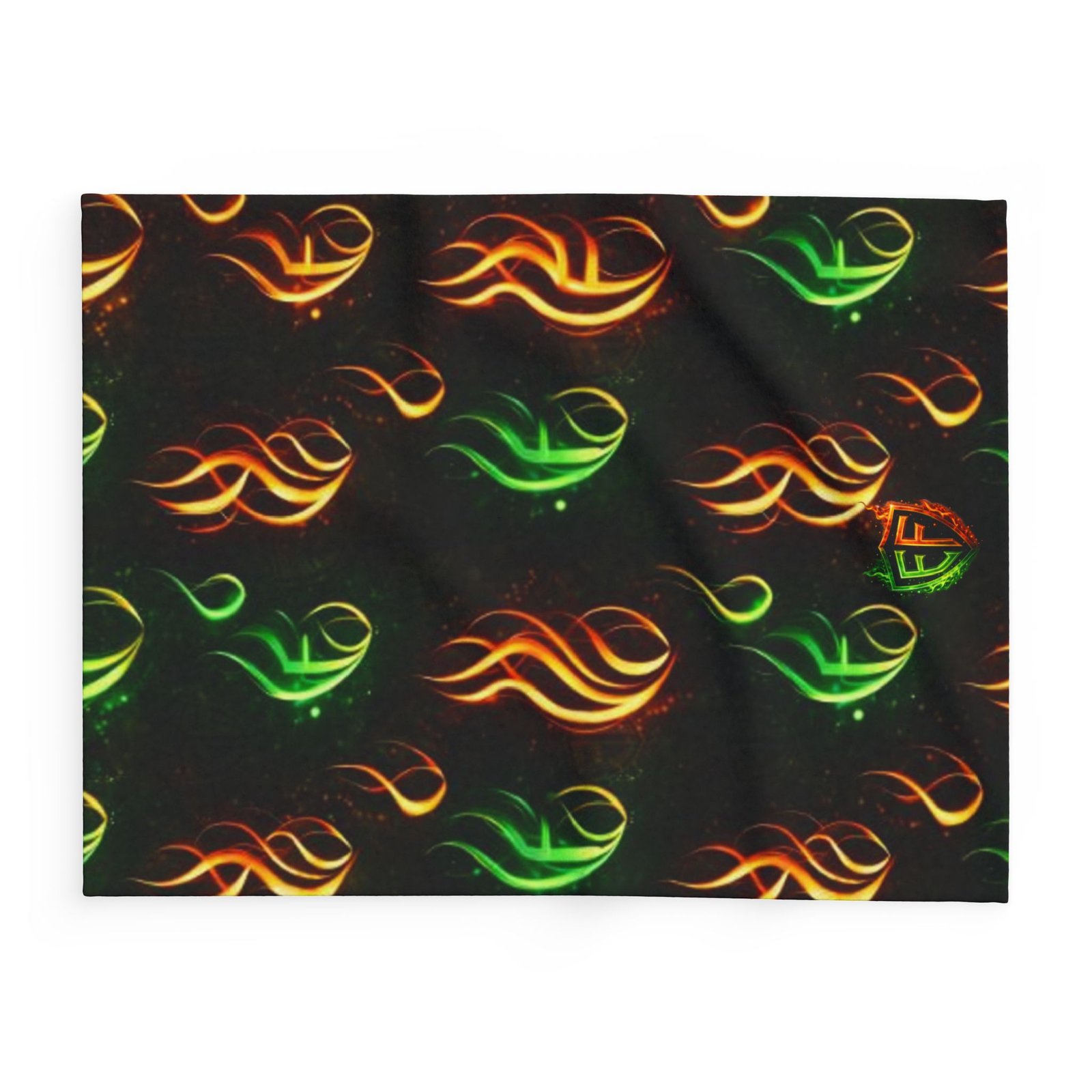 echoflame arctic fleece blanket — neon flame pattern throw blanket for cozy home & gift echoflame arctic fleece blanket — neon flame pattern throw blanket for cozy home & gift