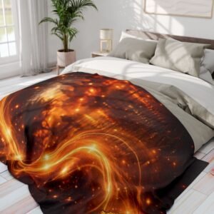 echoflame magic cityscape fleece blanket