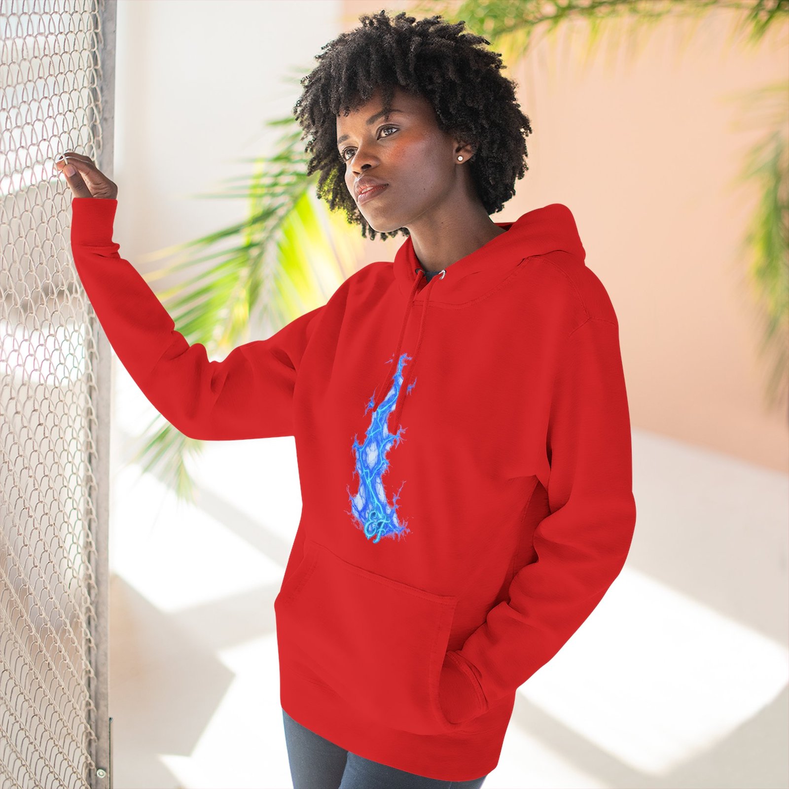 echoflame blue flame tree hoodie — ethereal lightning graphic fleece pullover echoflame blue flame tree hoodie — ethereal lightning graphic fleece pullover